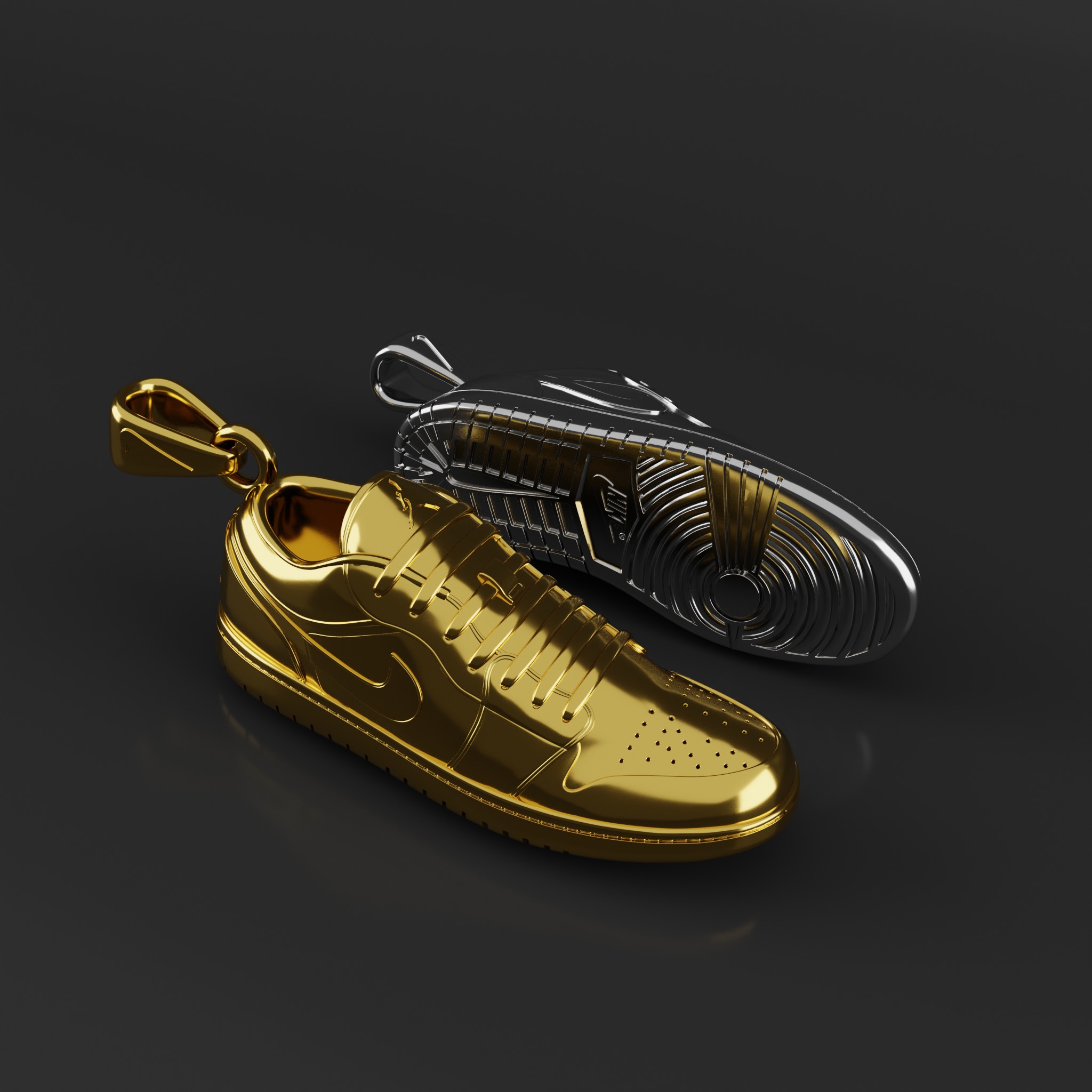 Nike Air Jordan 1 shoe pendant 3D print model_16