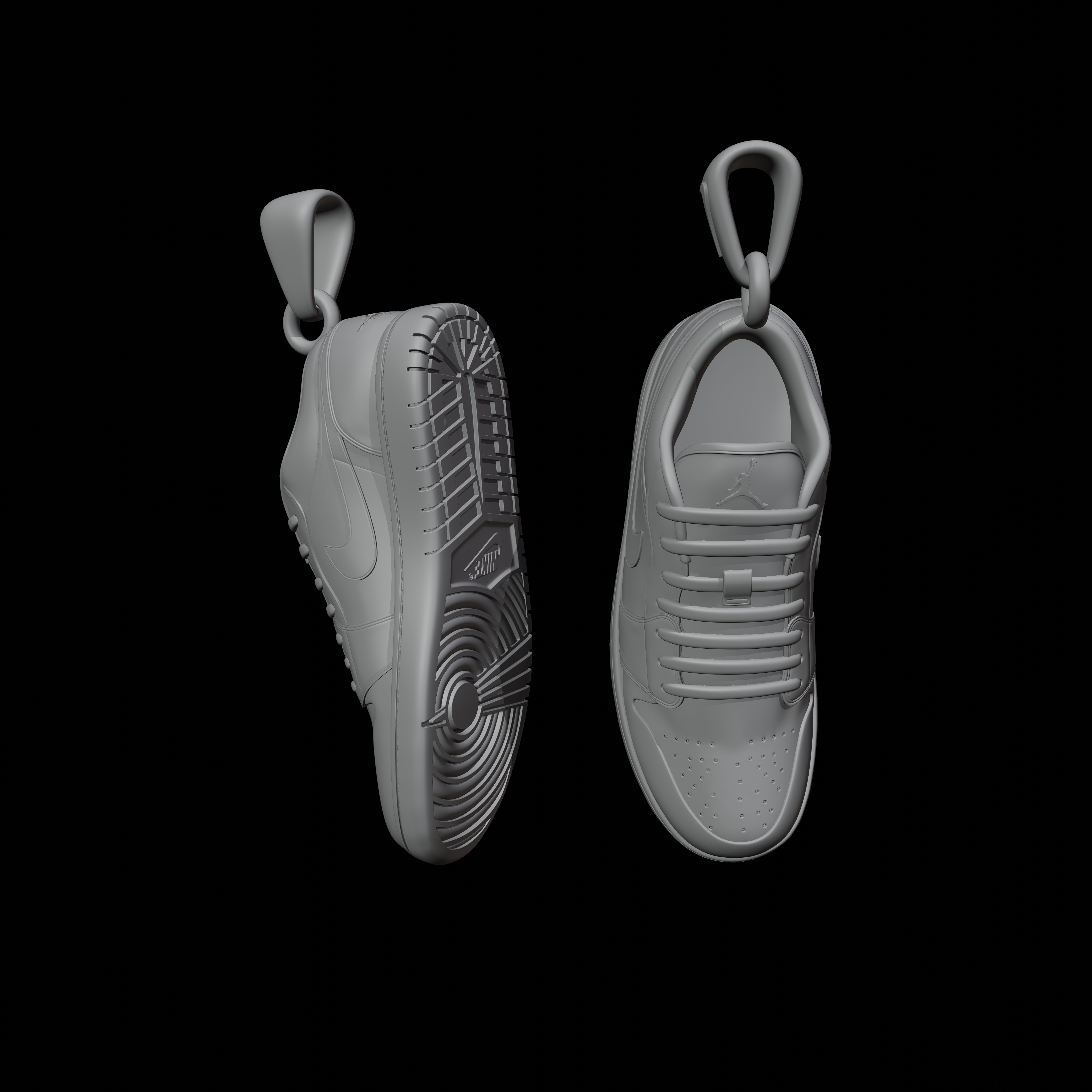 Nike Air Jordan 1 shoe pendant 3D print model_18