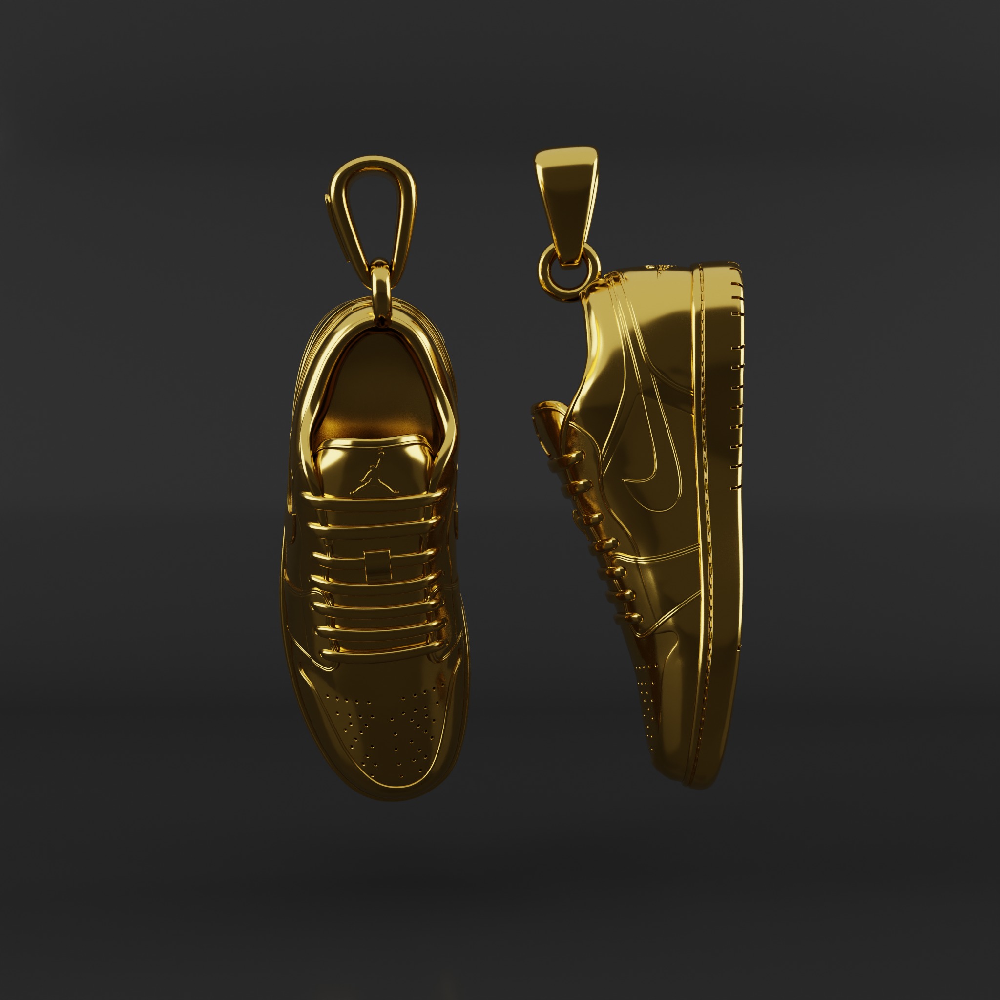 Nike Air Jordan 1 shoe pendant 3D print model_13