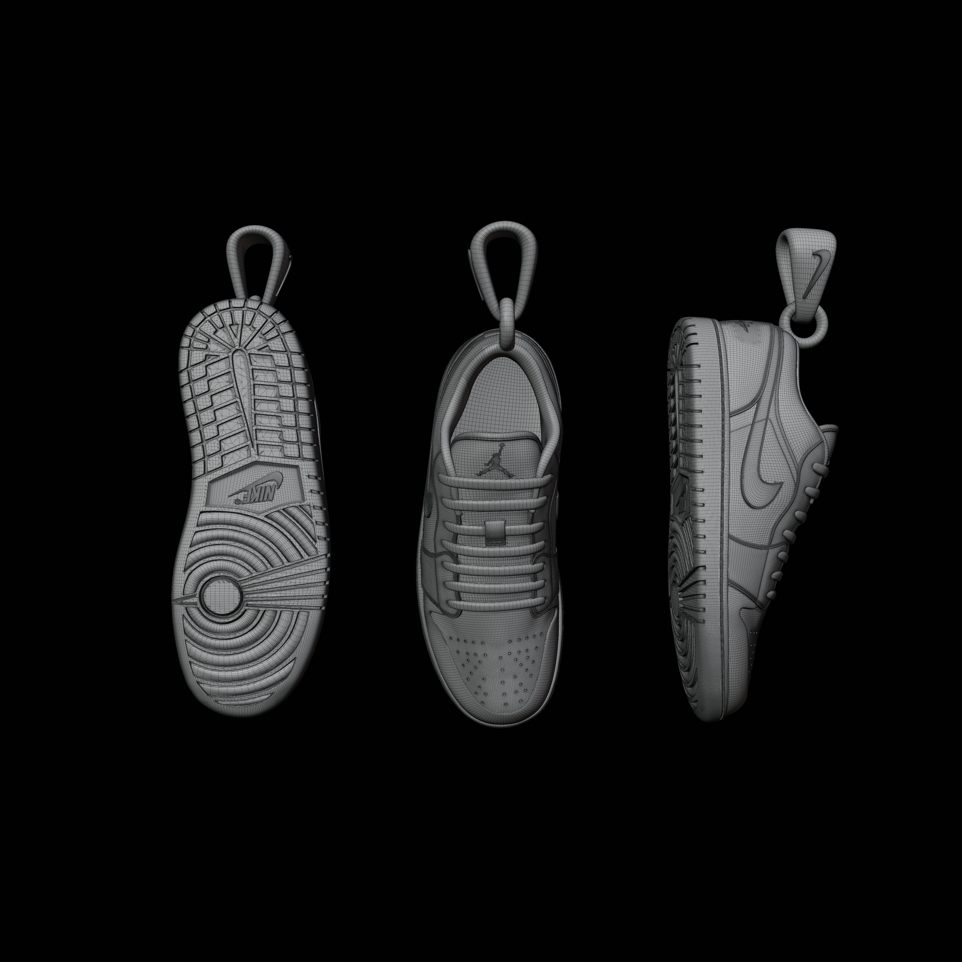 Nike Air Jordan 1 shoe pendant 3D print model_19