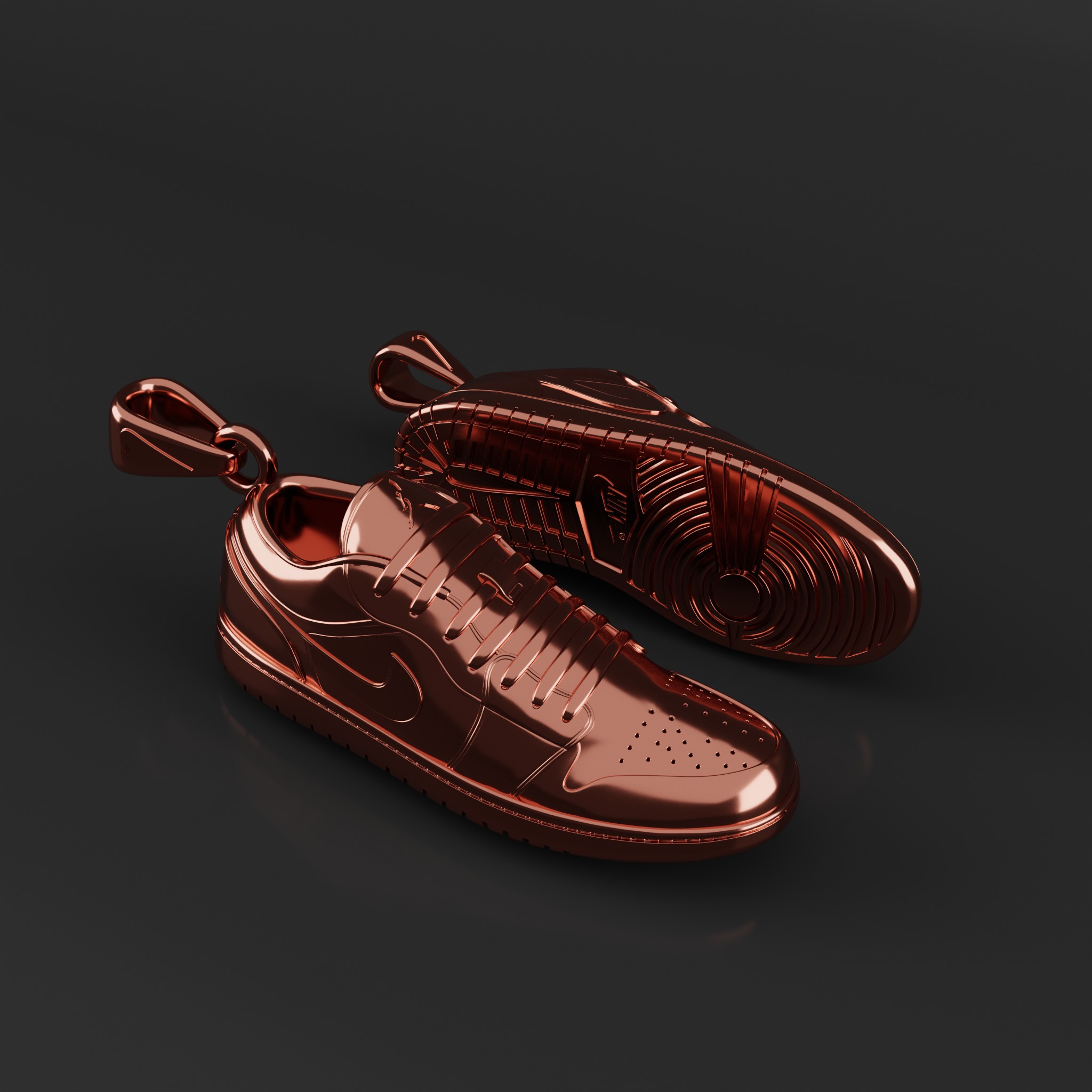Nike Air Jordan 1 shoe pendant 3D print model_10