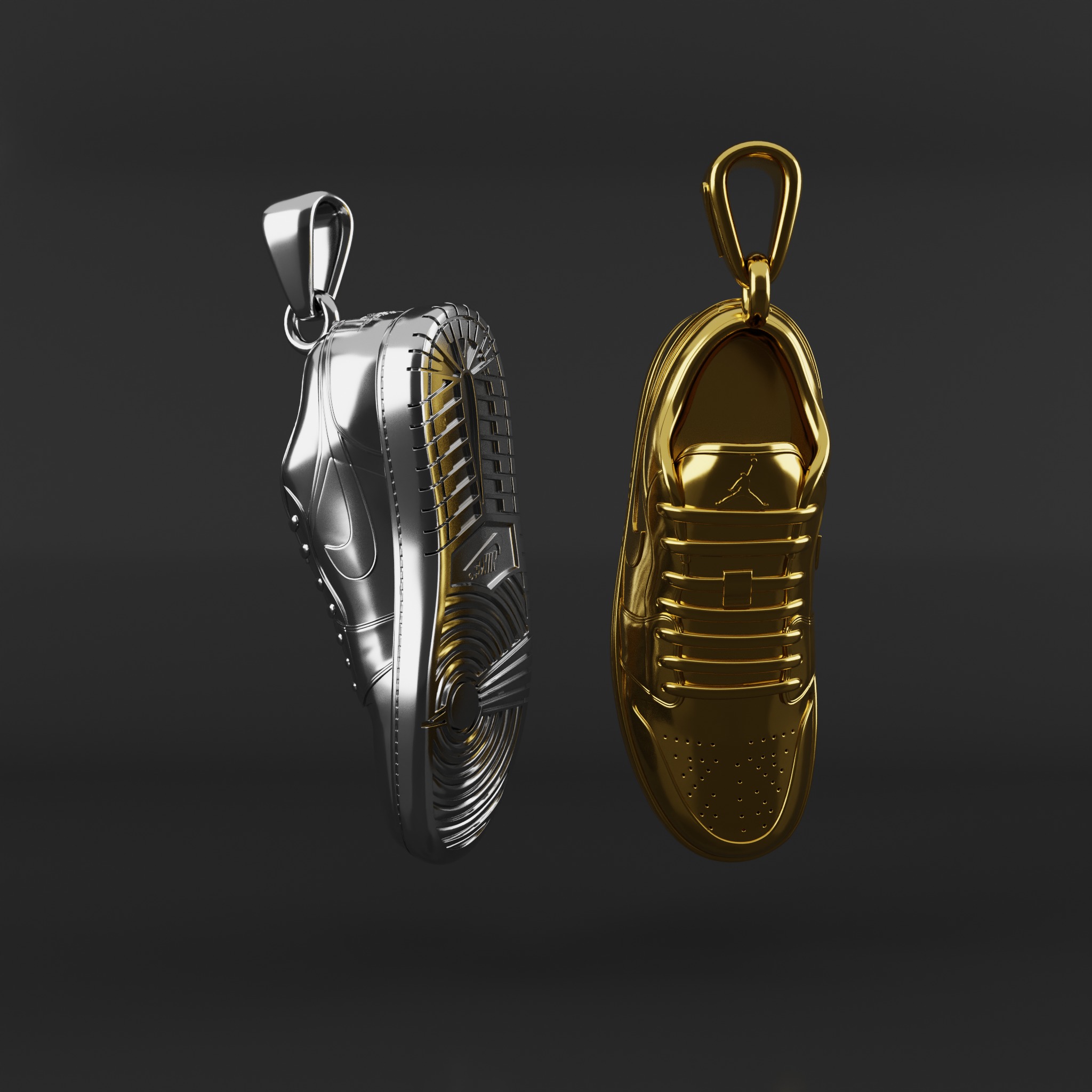 Nike Air Jordan 1 shoe pendant 3D print model_0