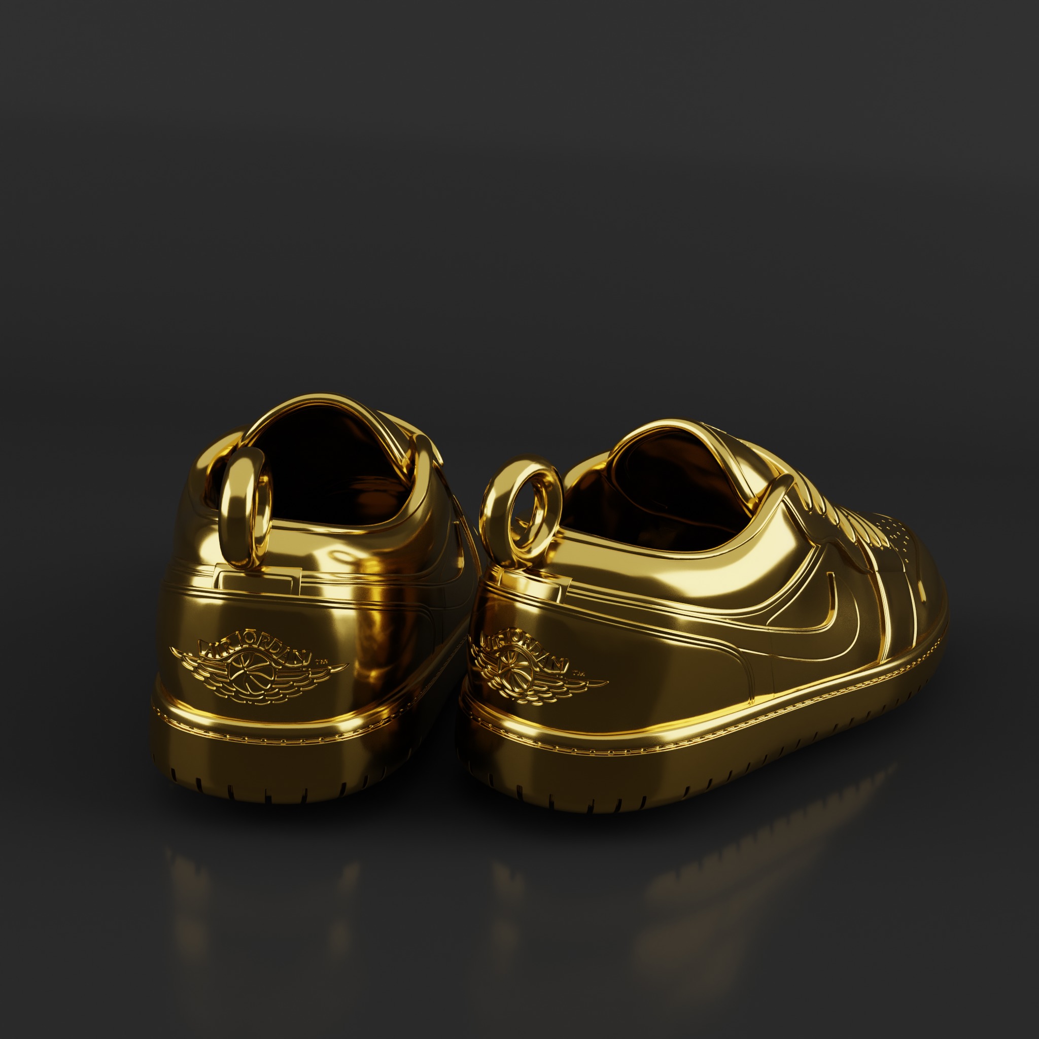 Nike Air Jordan 1 shoe pendant 3D print model_4