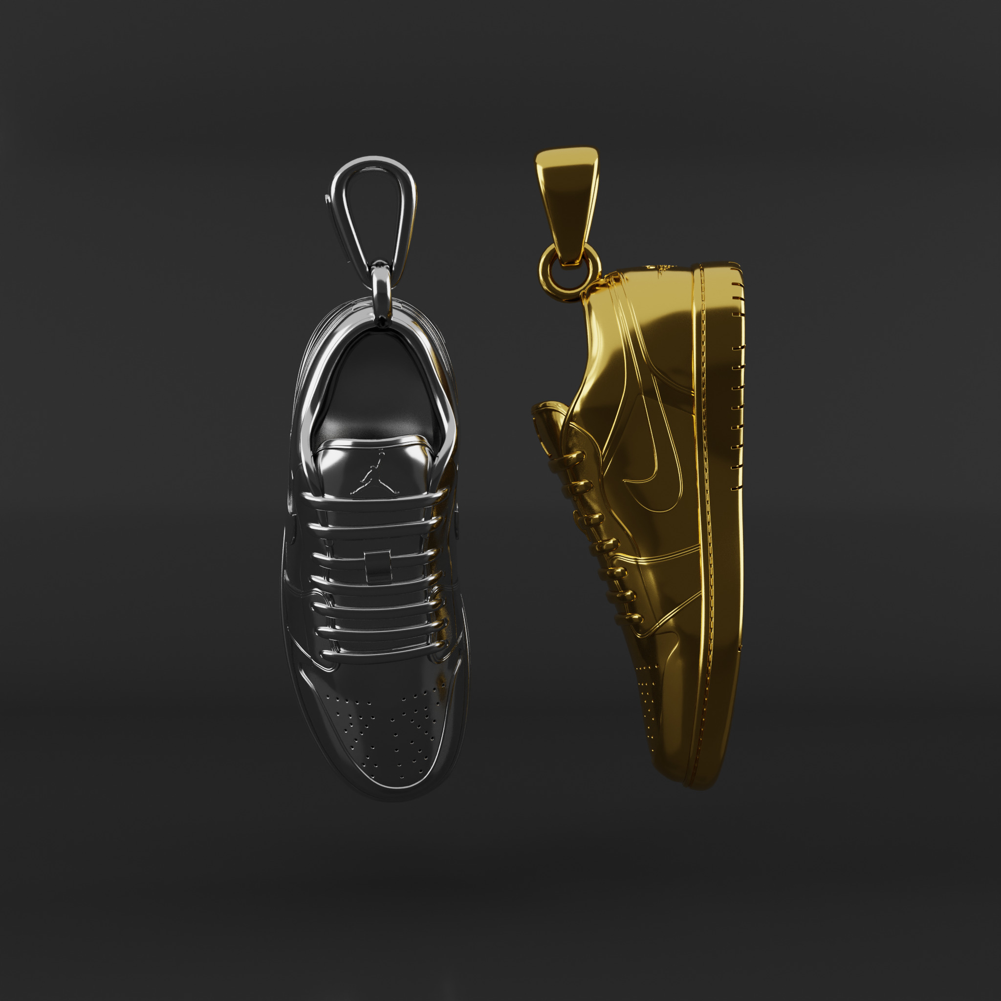 Nike Air Jordan 1 shoe pendant 3D print model_11
