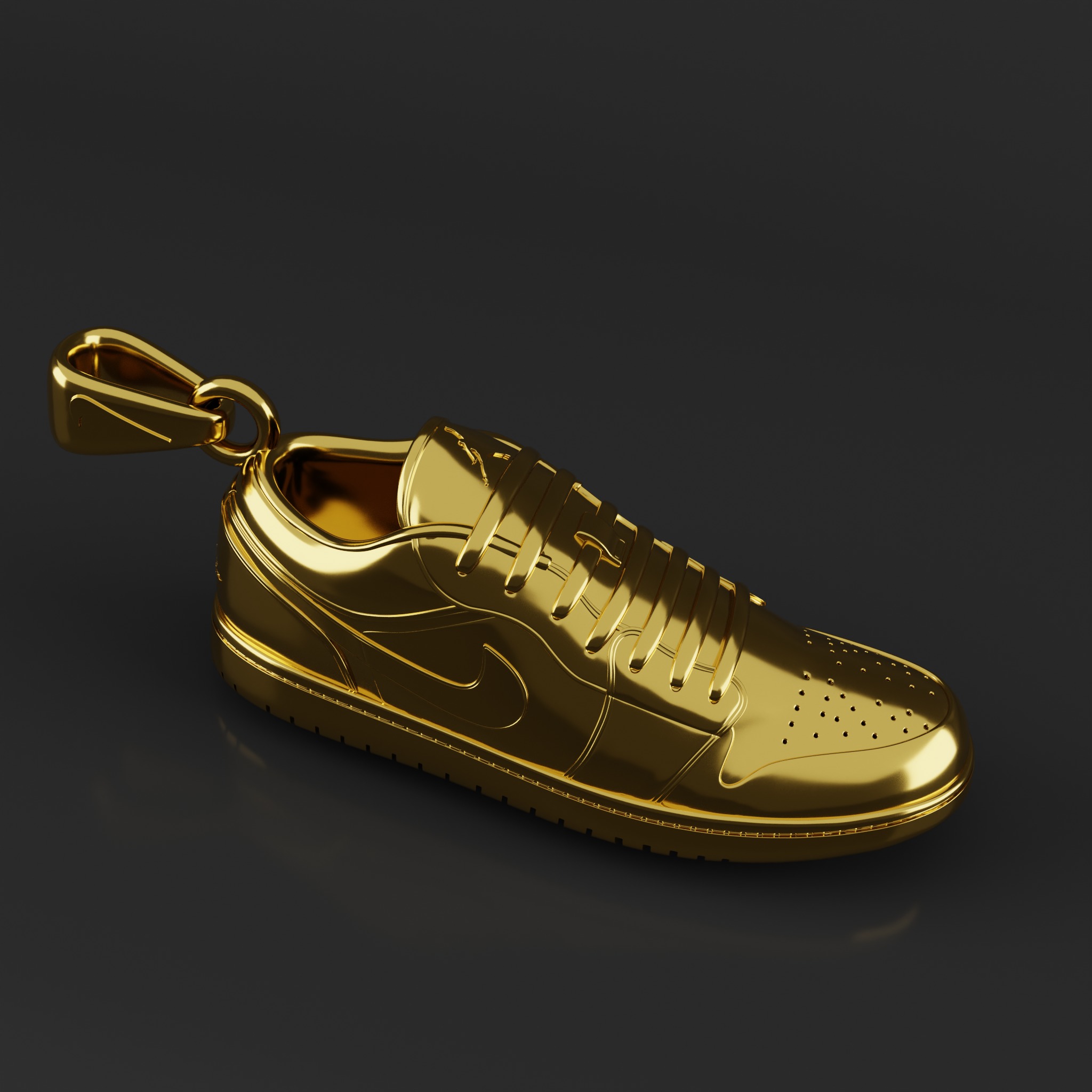 Nike Air Jordan 1 shoe pendant 3D print model_5