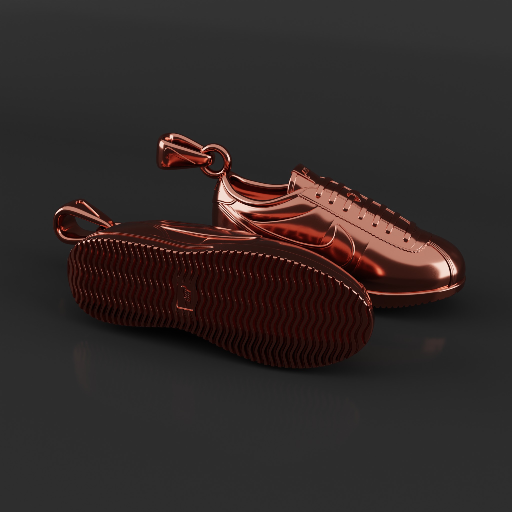 Nike Cortez shoe pendant 3D print model_5