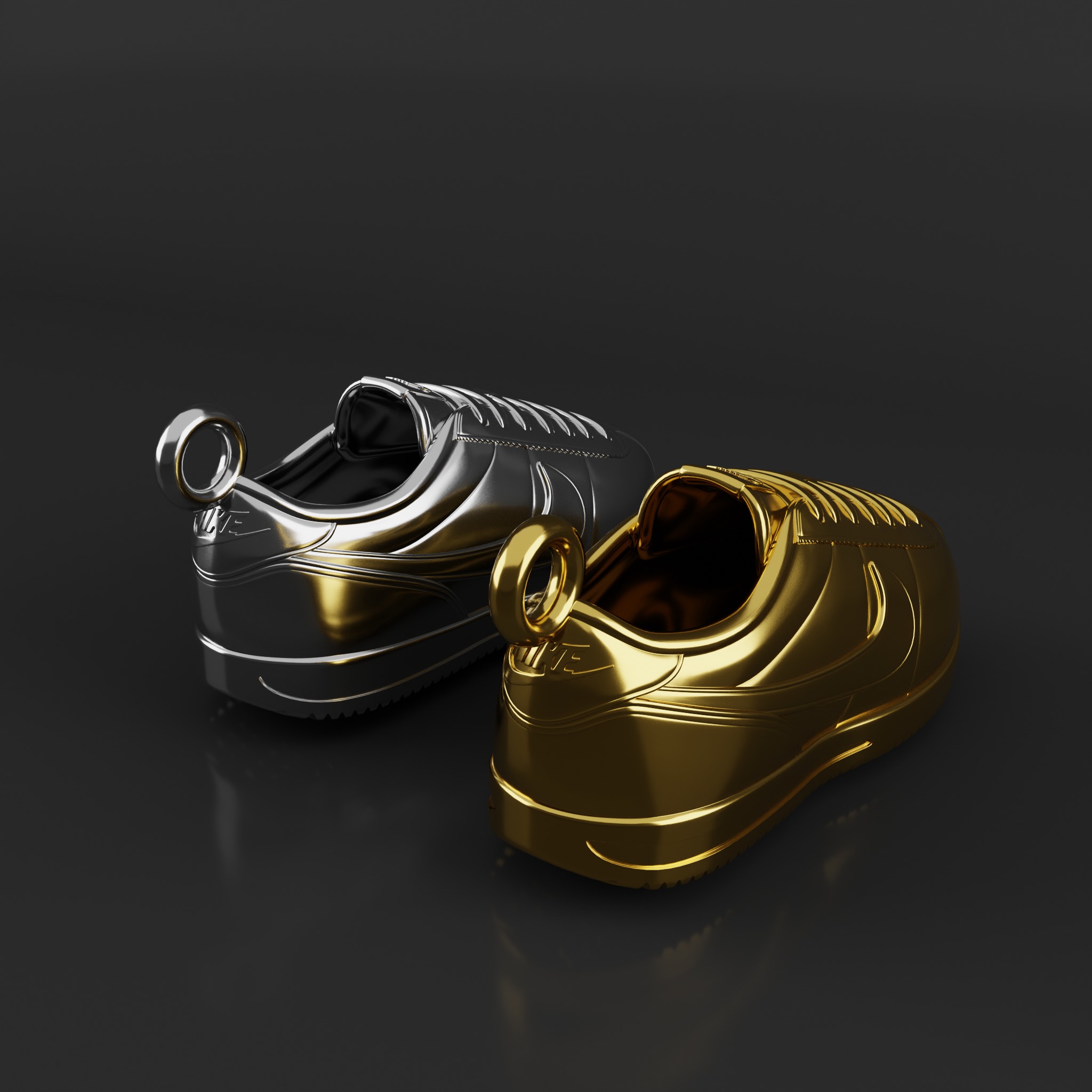 Nike Cortez shoe pendant 3D print model_9