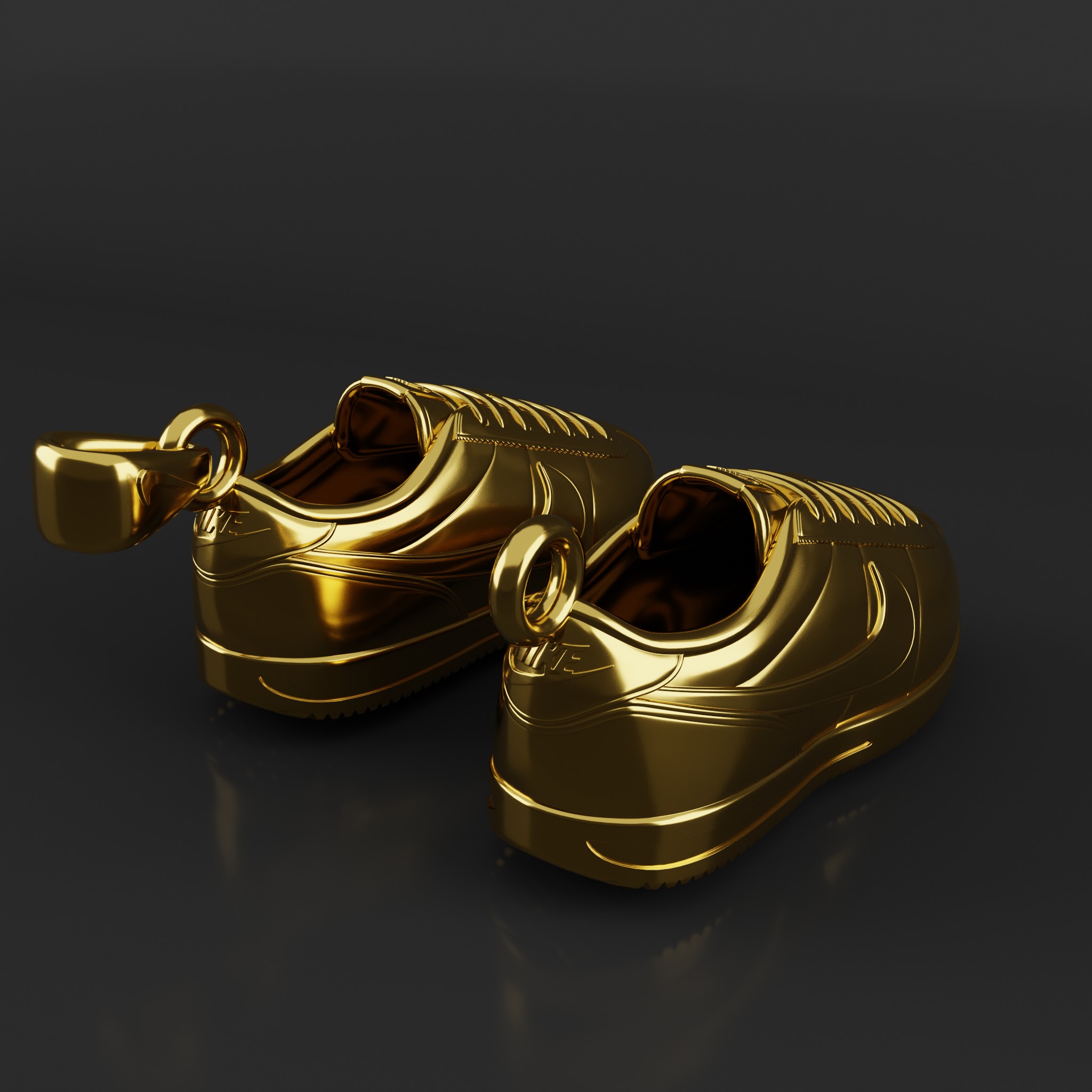 Nike Cortez shoe pendant 3D print model_4