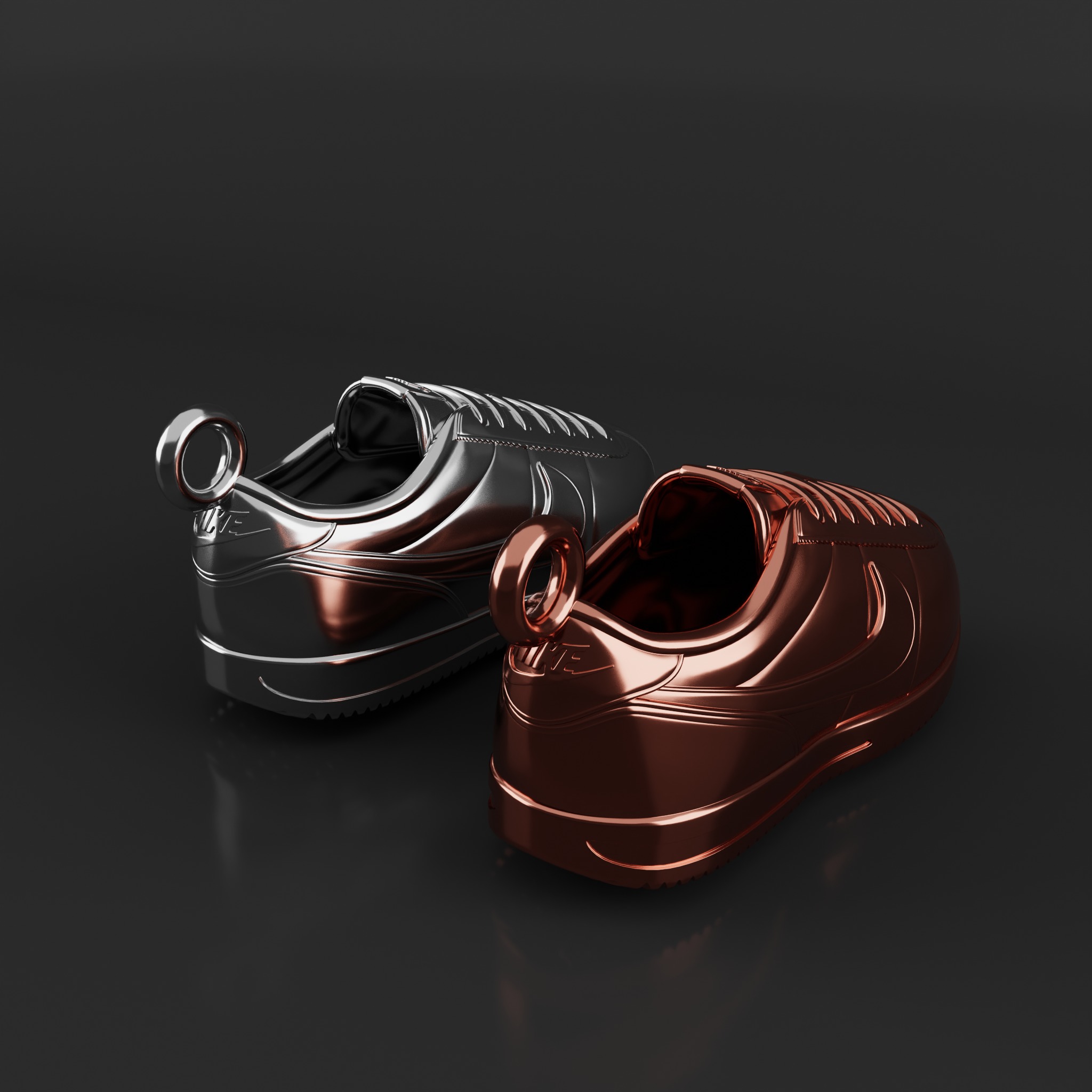 Nike Cortez shoe pendant 3D print model_15