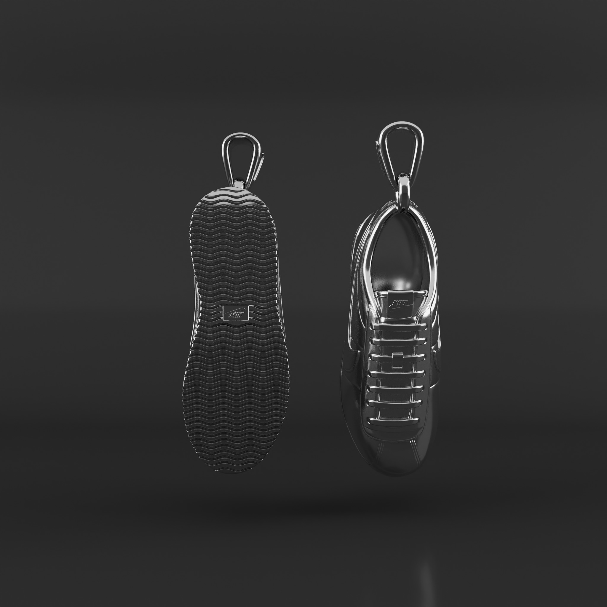 Nike Cortez shoe pendant 3D print model_11