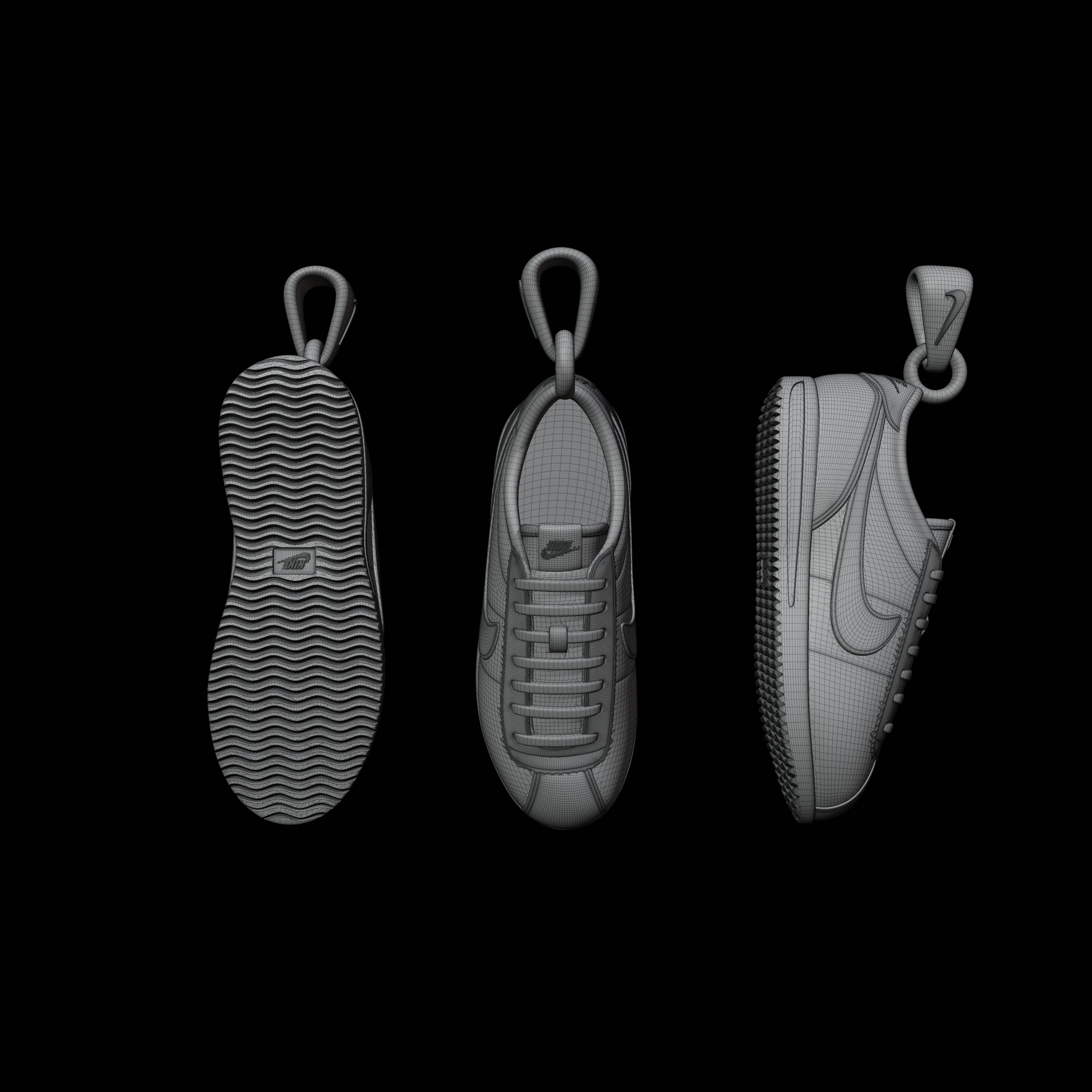 Nike Cortez shoe pendant 3D print model_17