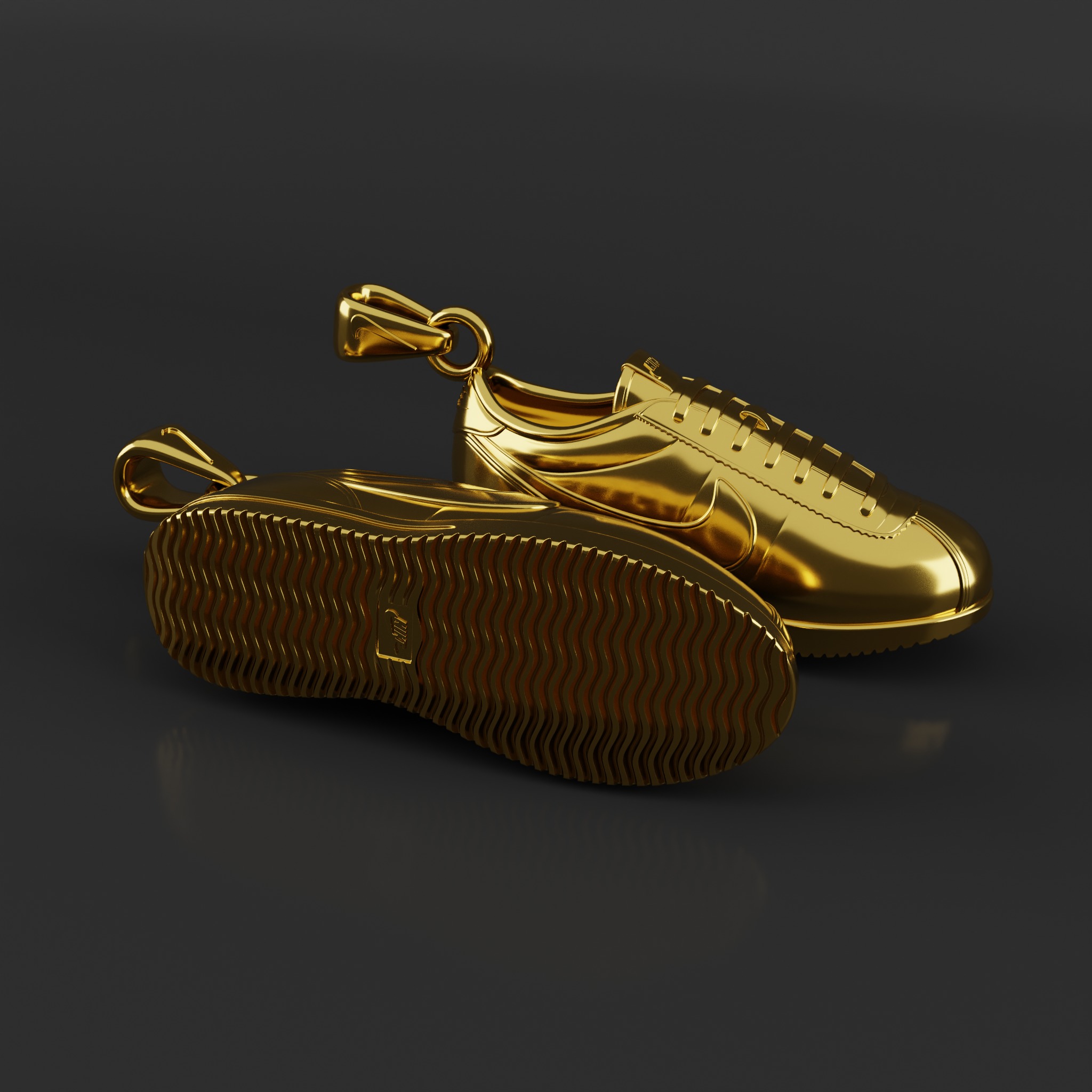 Nike Cortez shoe pendant 3D print model_1