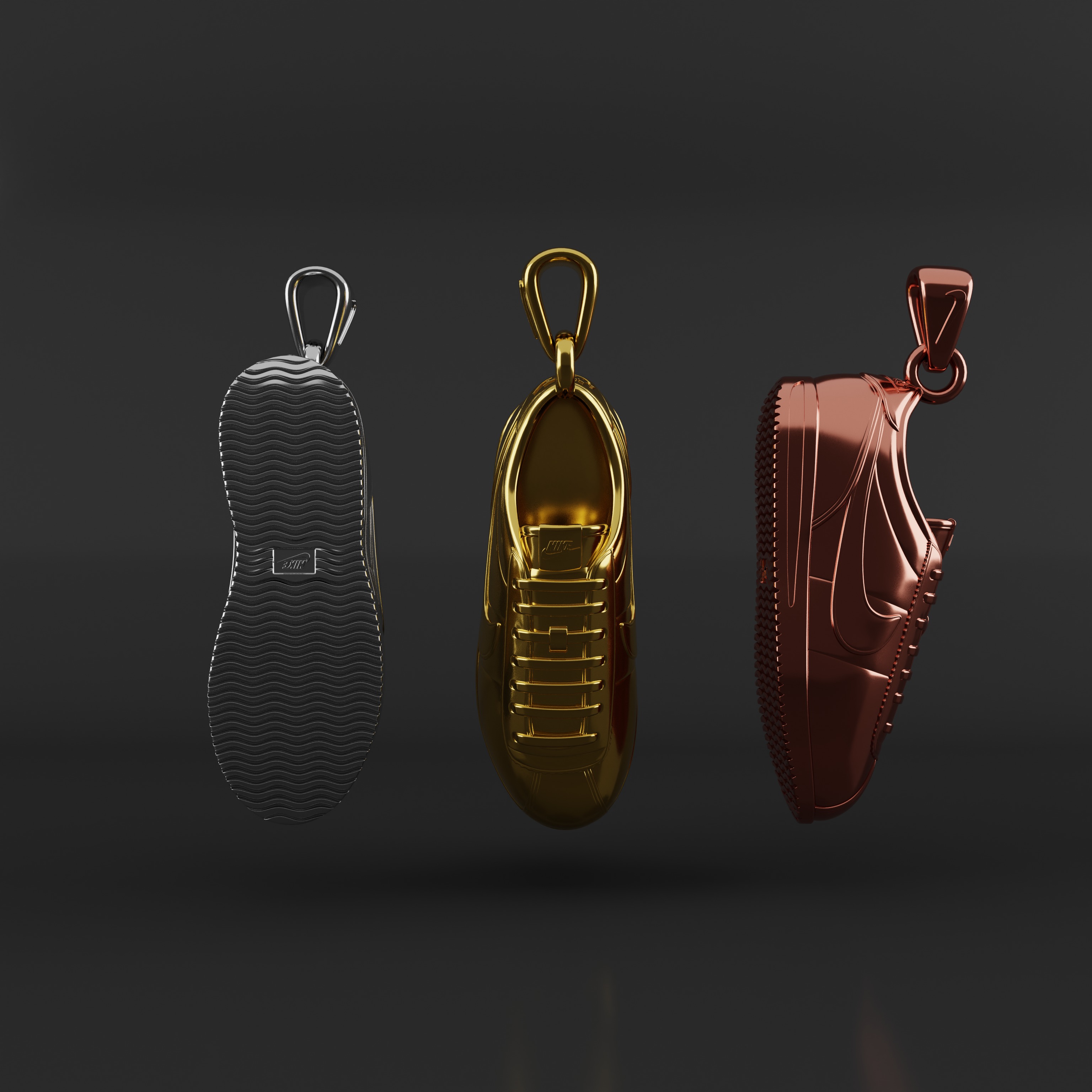 Nike Cortez shoe pendant 3D print model_10
