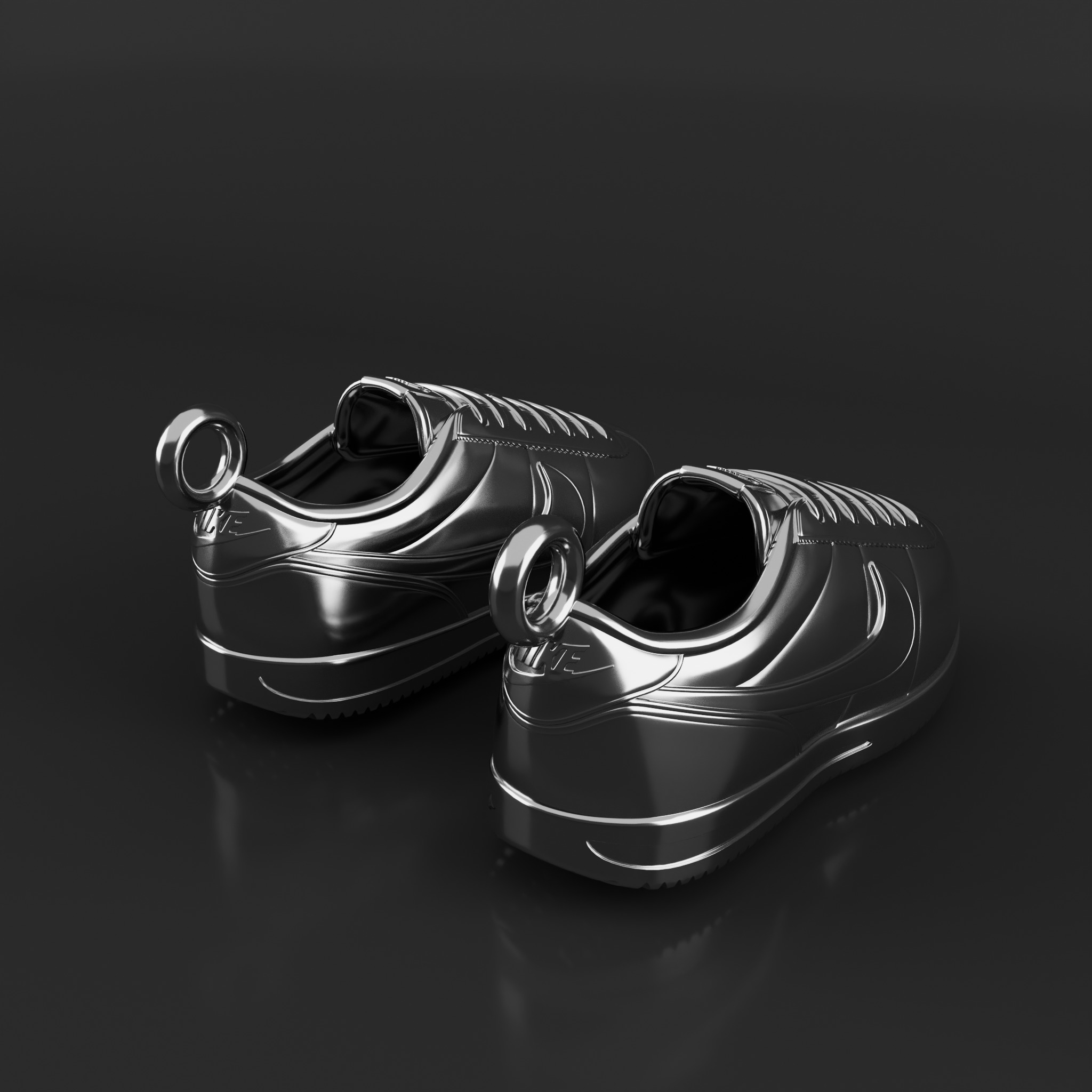 Nike Cortez shoe pendant 3D print model_14