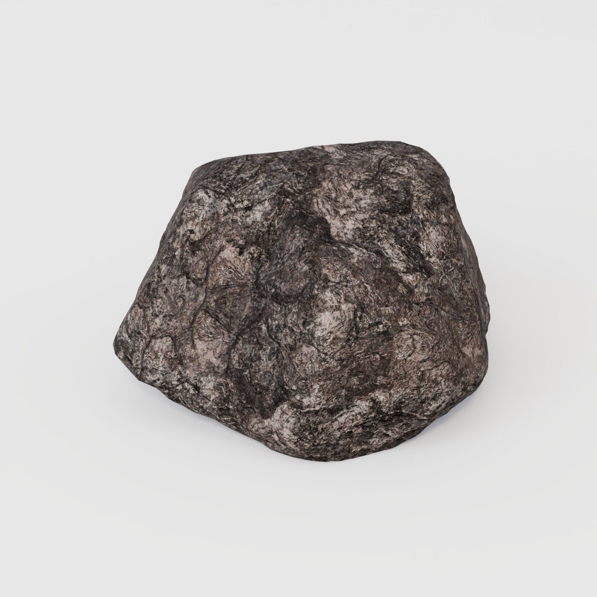 Rock 04 - 3 LOD Models - PBR Textures Low-poly 3D model_4