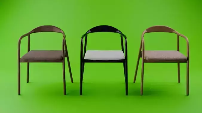 Altus wooden Chair 3d Model