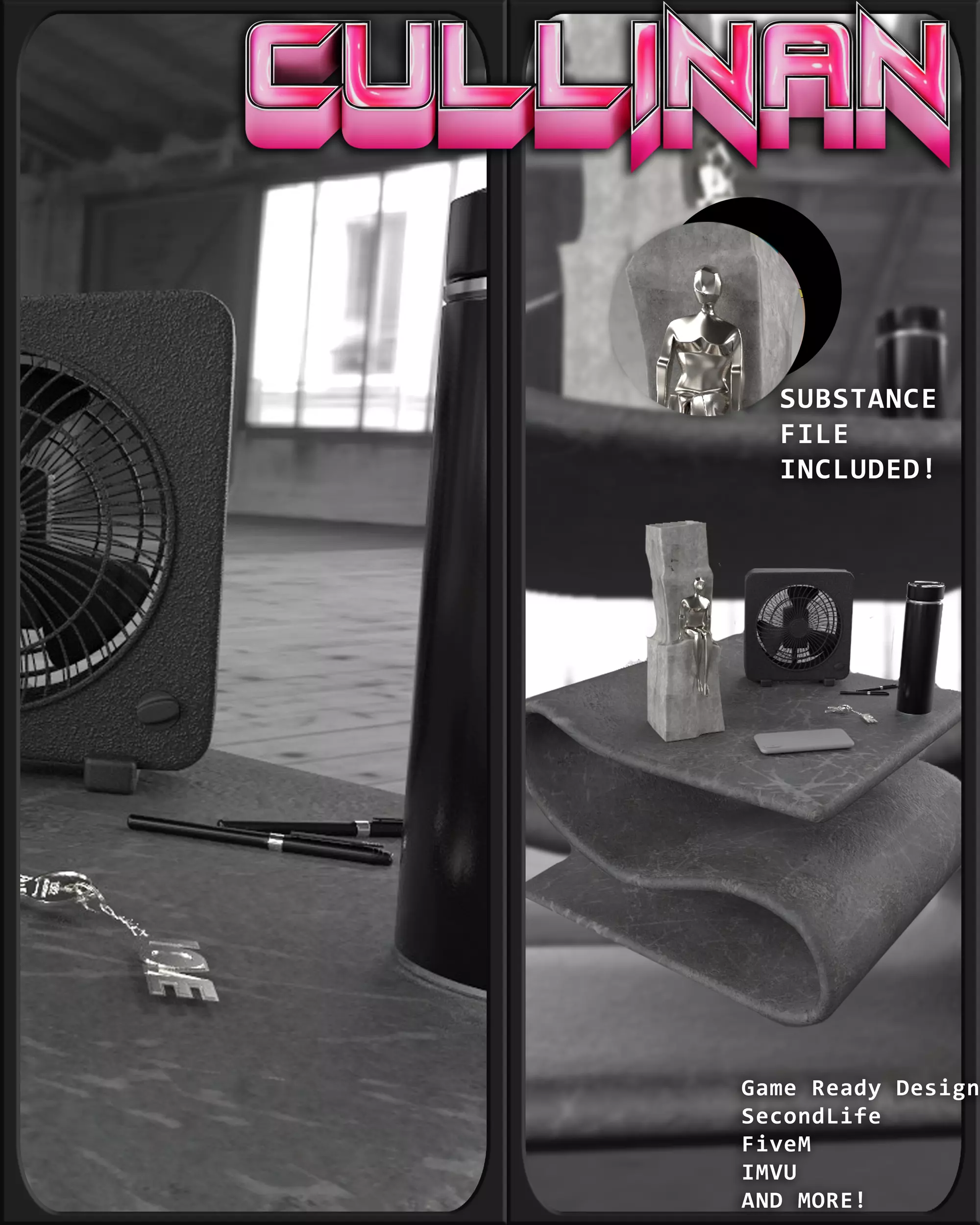 CULLINAN - Luxury Abstract Table 3D model_0