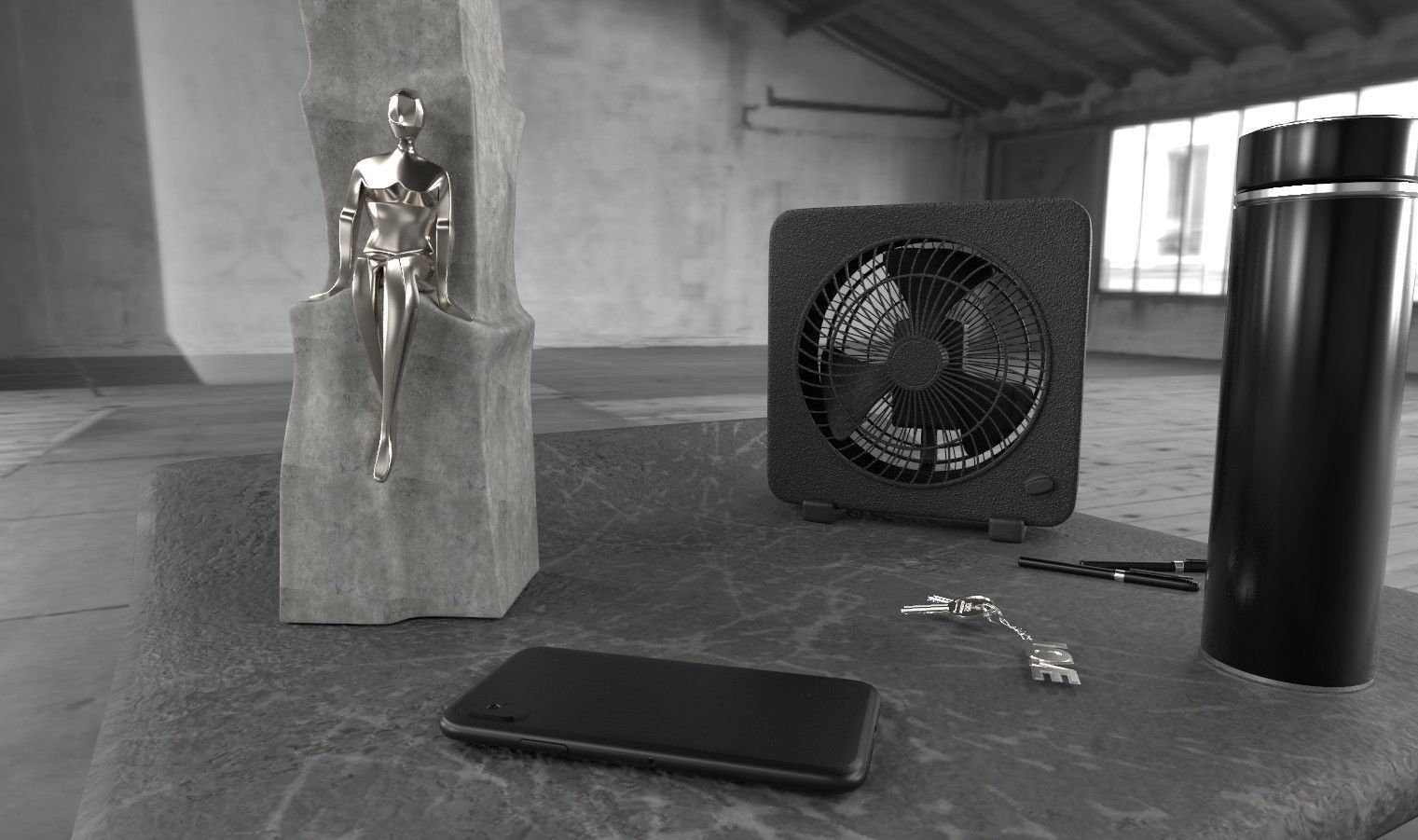 CULLINAN - Luxury Abstract Table 3D model_2