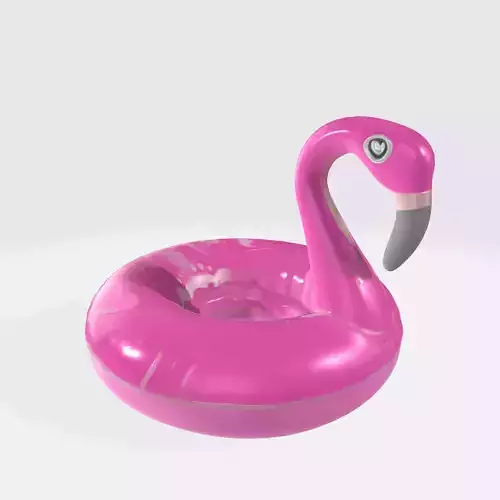 Inflatable flamingo pool float