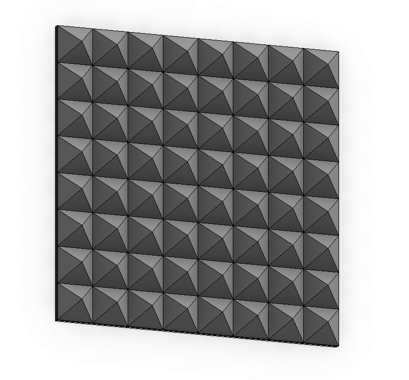 Acoustic Foam 3D model_1