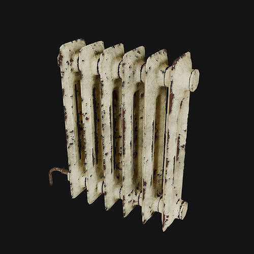 Old Radiator Low-poly 3D model