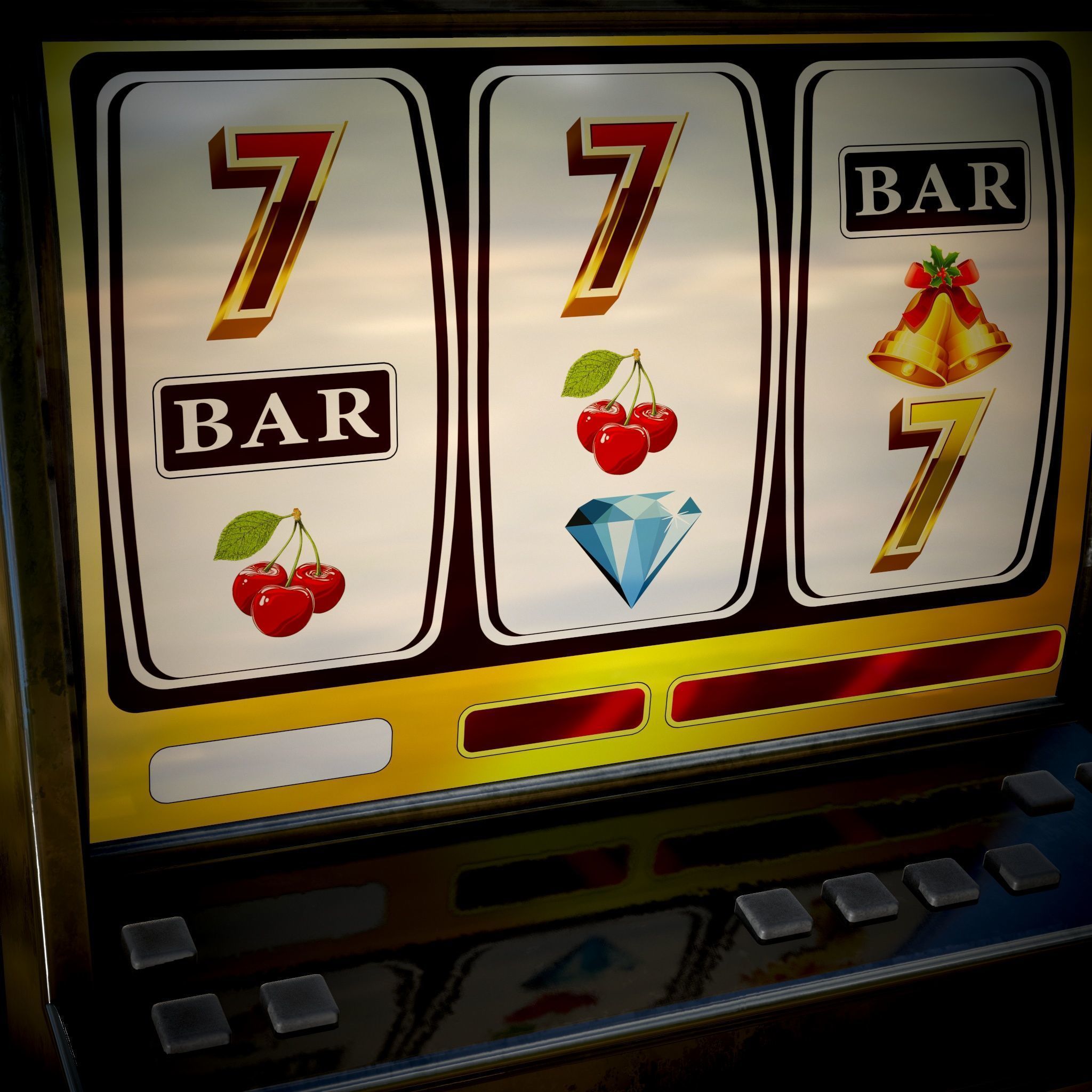 Solt Machine Cashino Games  Low-poly 3D model_4