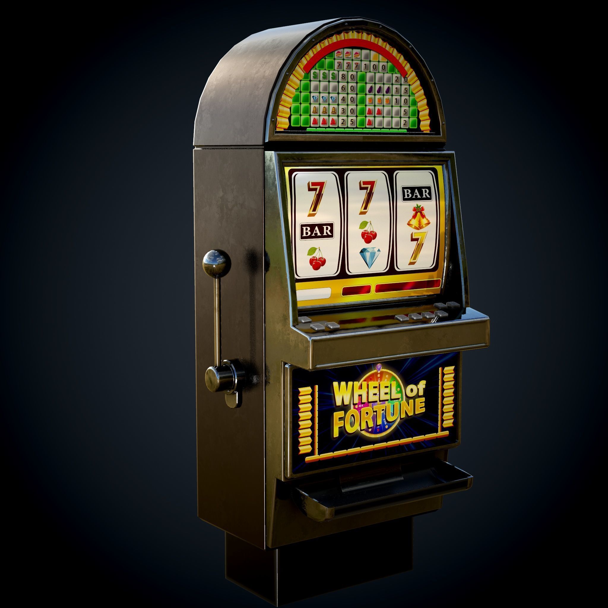 Solt Machine Cashino Games  Low-poly 3D model_2