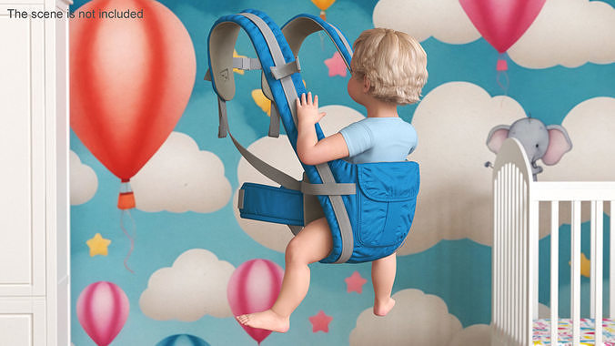 Toddler in Convertible Baby Carrier 3D model