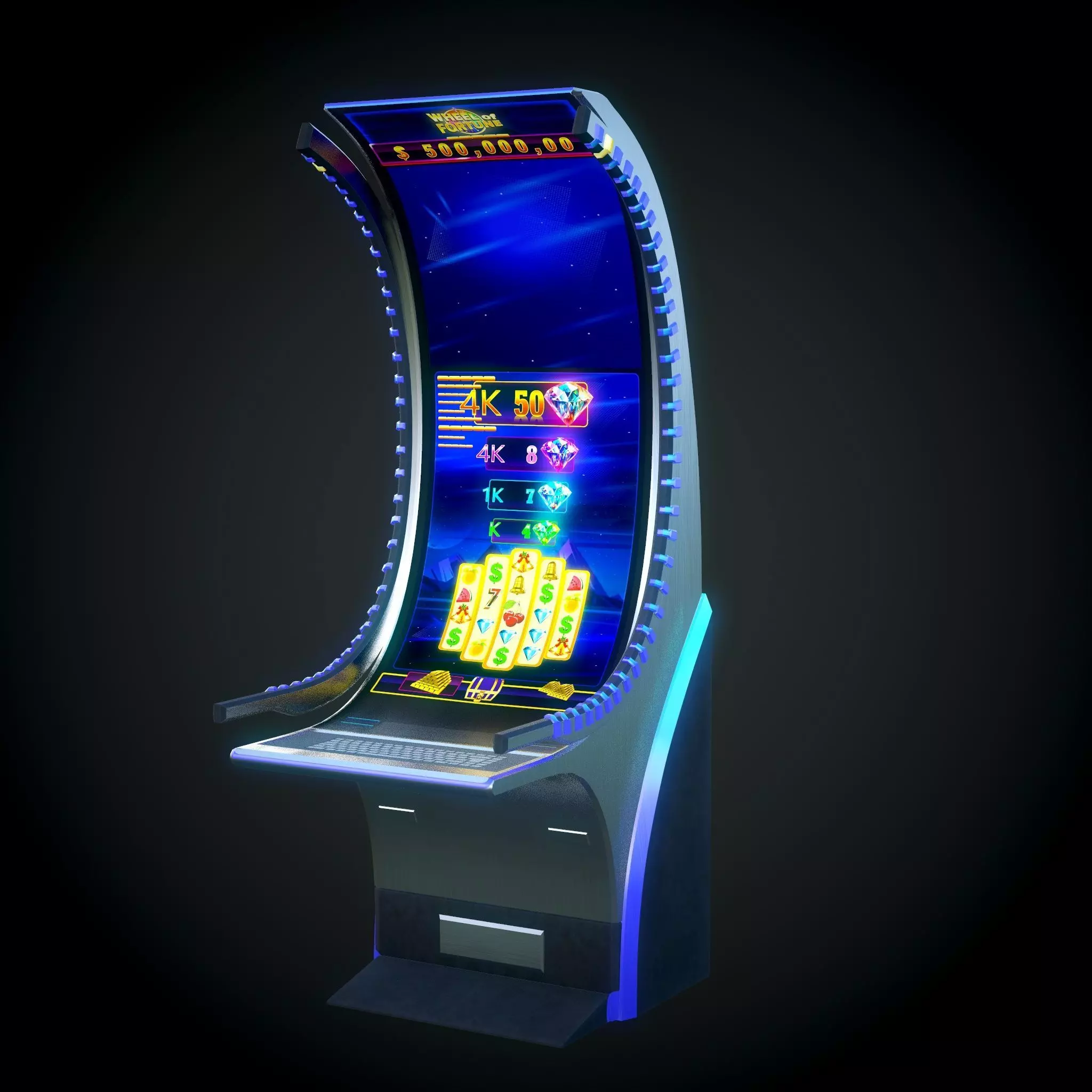 Slot Machine Cashino Games Low-poly 3D model_0