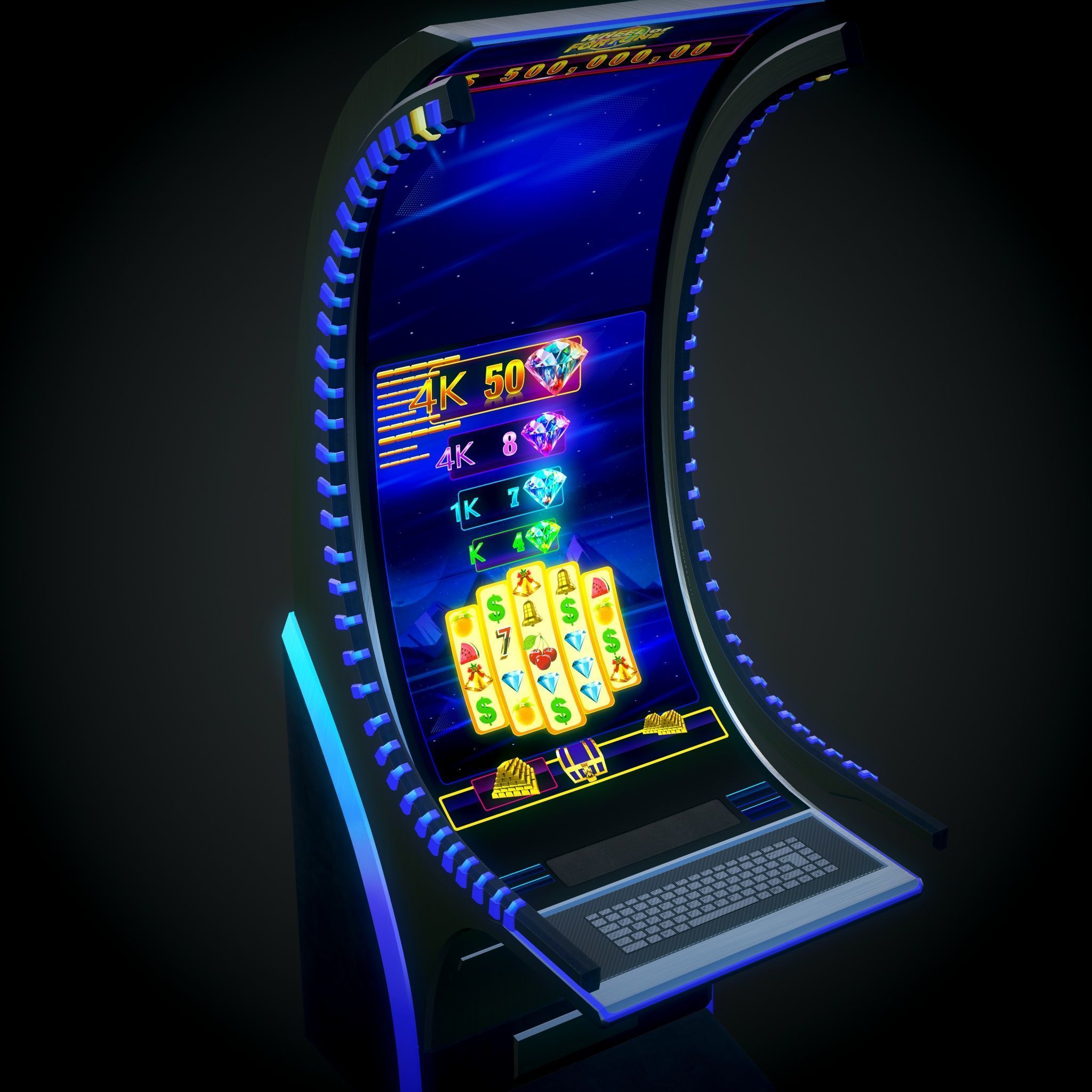 Slot Machine Cashino Games Low-poly 3D model_1