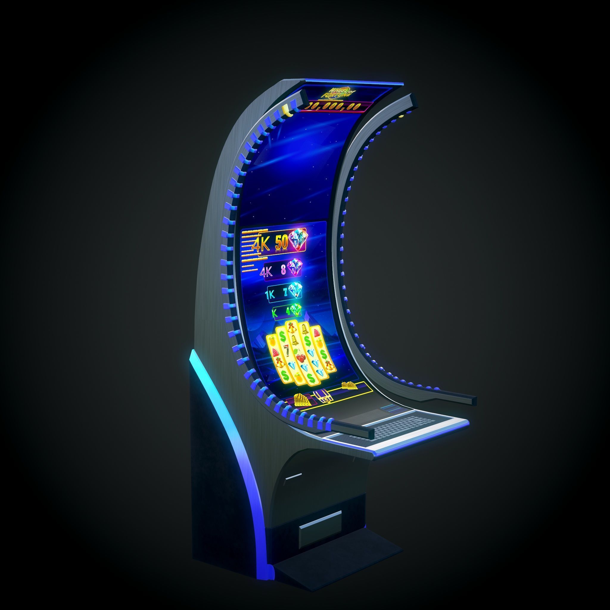 Slot Machine Cashino Games Low-poly 3D model_2