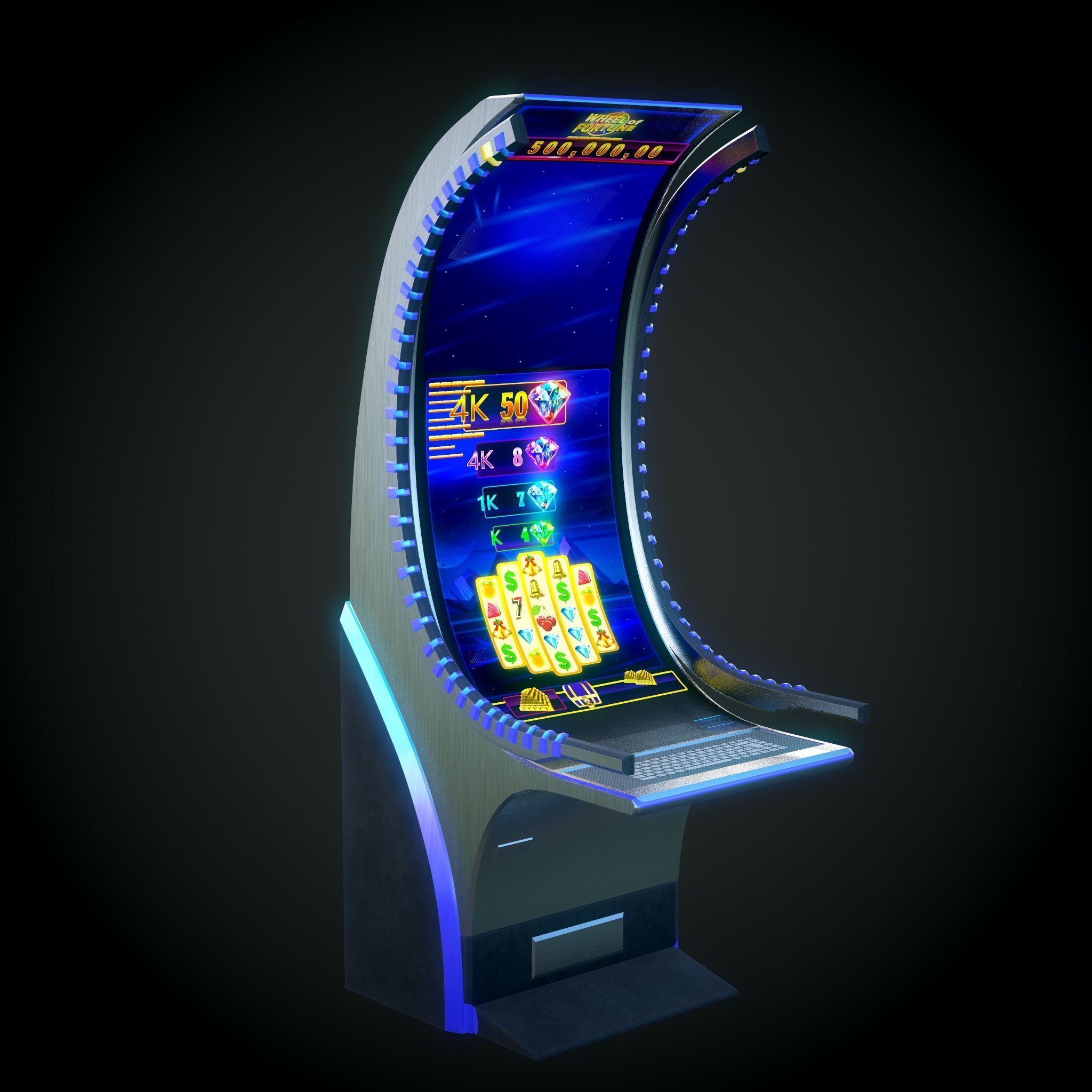 Slot Machine Cashino Games Low-poly 3D model_3