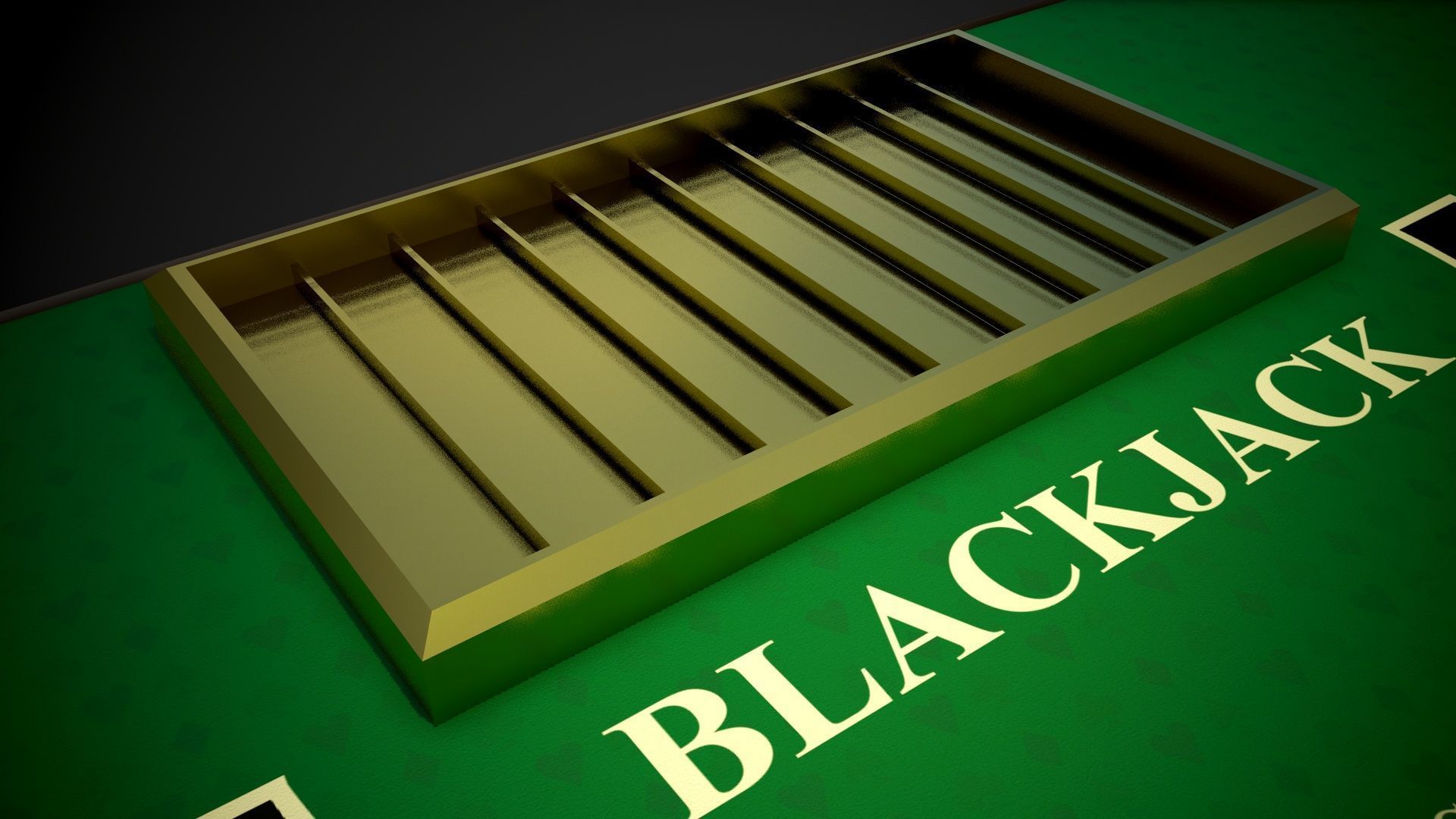 Black Jack Table gambling games Low-poly 3D model_7