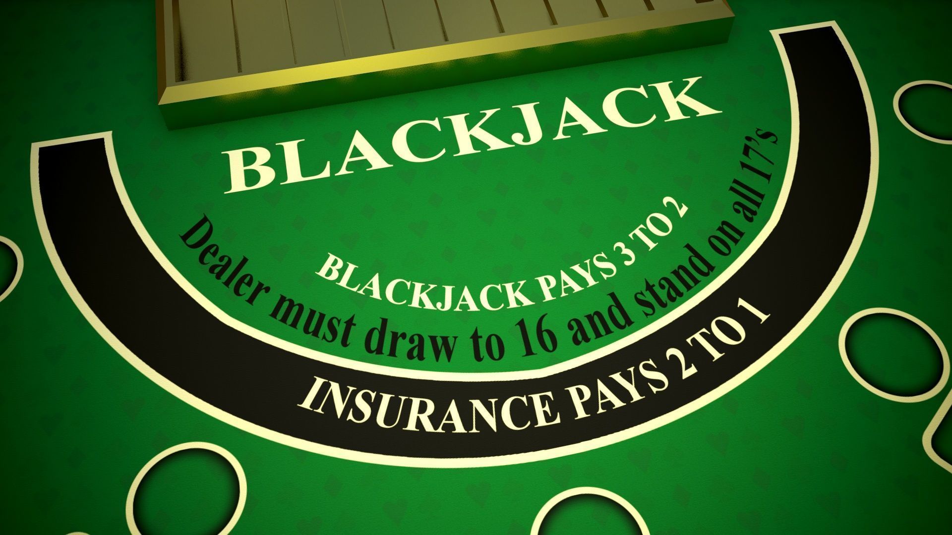 Black Jack Table gambling games Low-poly 3D model_4