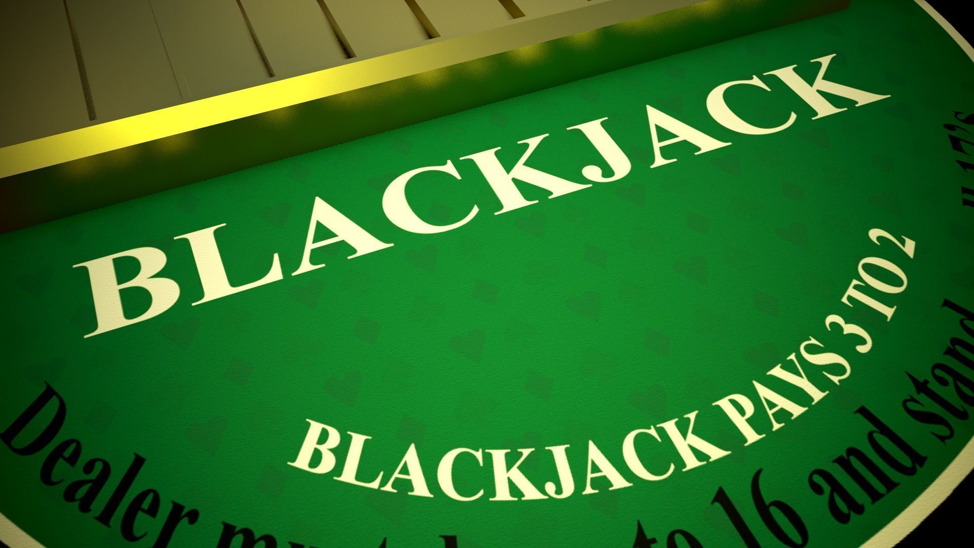 Black Jack Table gambling games Low-poly 3D model_6