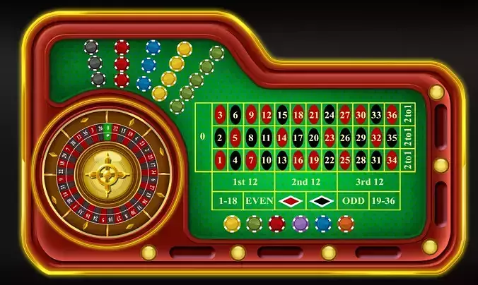 2D Roulette Table gambling games