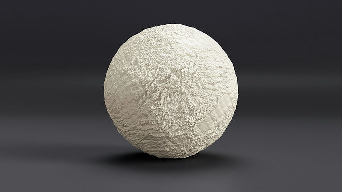 Ice Cream Ball Vanilla 3D model 2