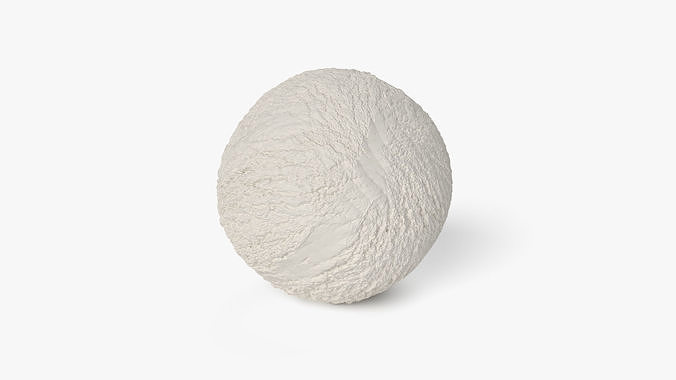 Ice Cream Ball Vanilla 3D model 4