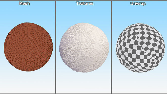 Ice Cream Ball Vanilla 3D model 6