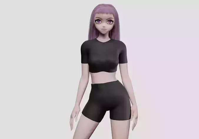 stylized cute girl V32818 