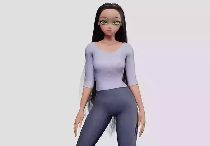 cute stylized girl V32008 