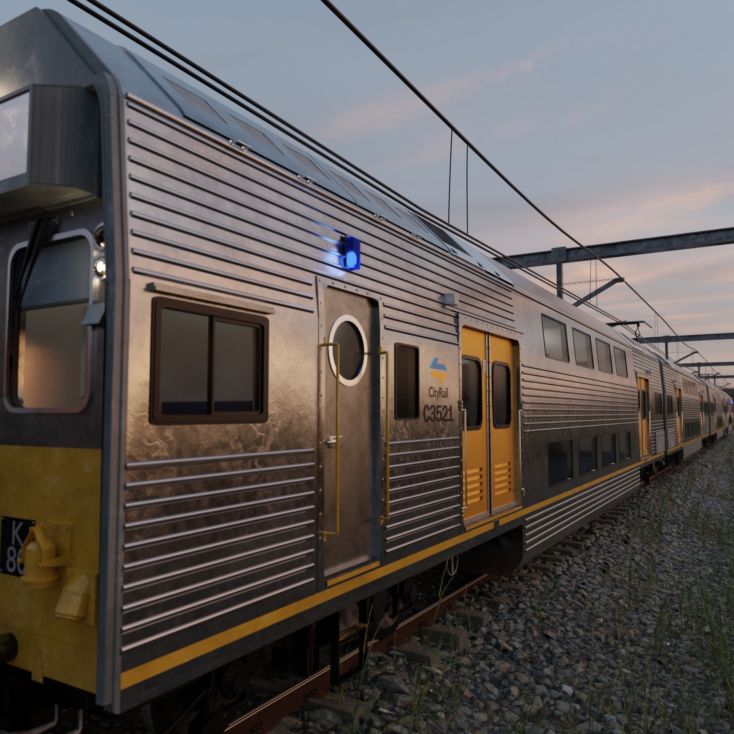 Sydney Trains K-Set 3D Model 3D model_3