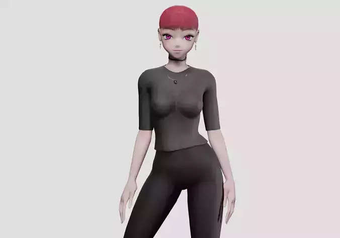 cool cute girl V25633 