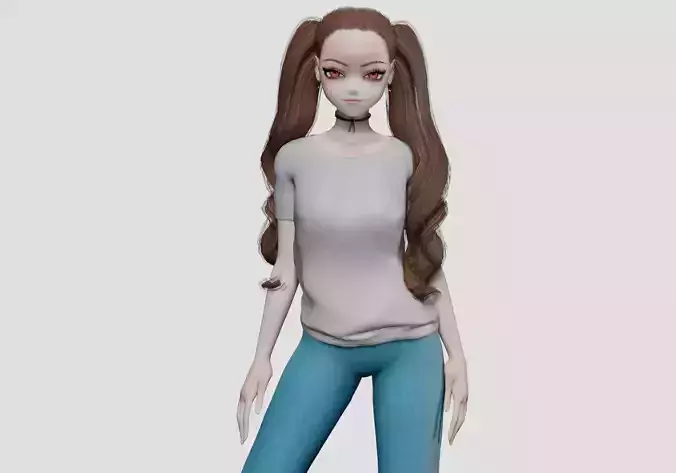 Cartoon anime girl V36497 