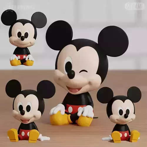Mickey Chibi Fanart 4 Models Disney