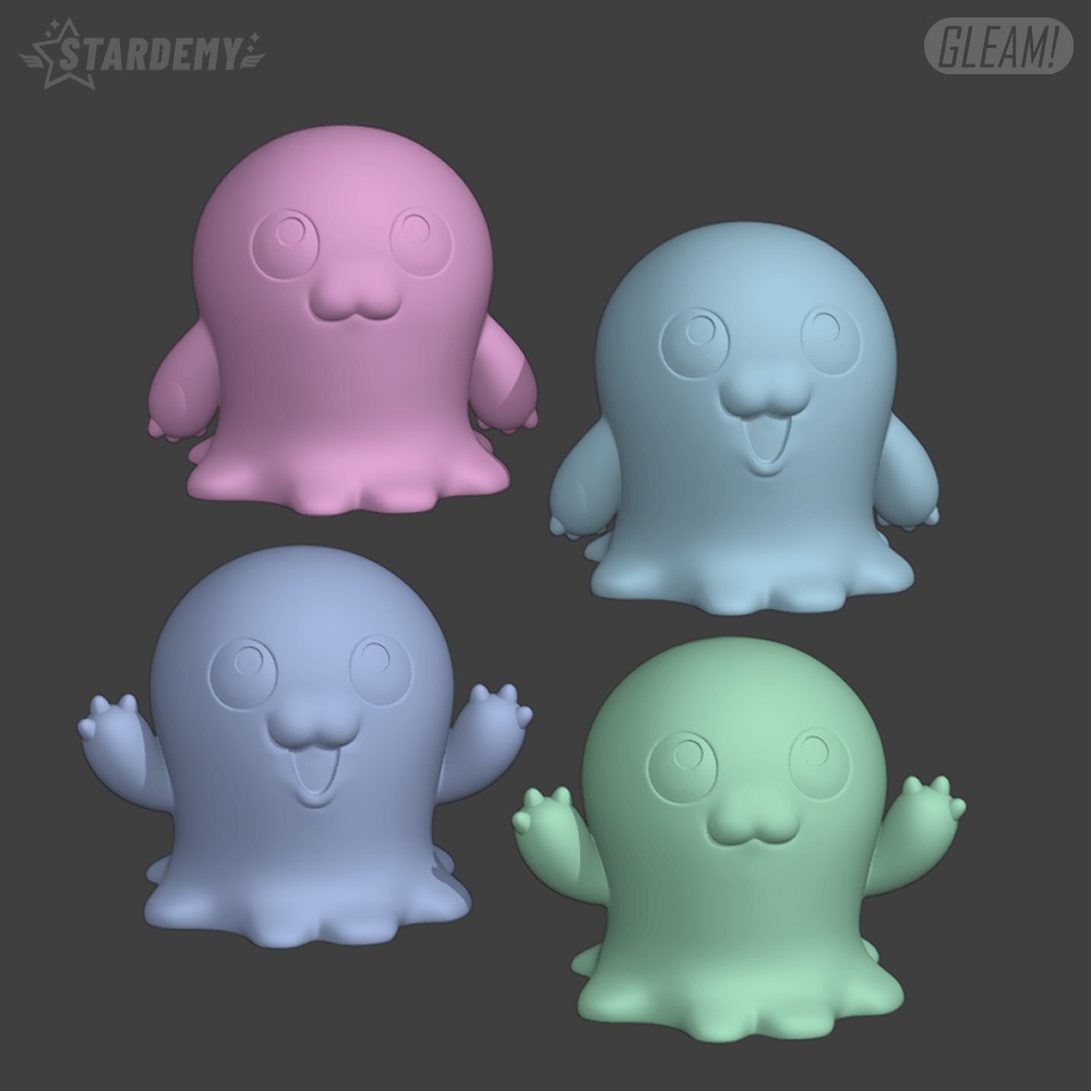 Mochimon Chibi 4 models Digimon Tentomon 3D print model_1