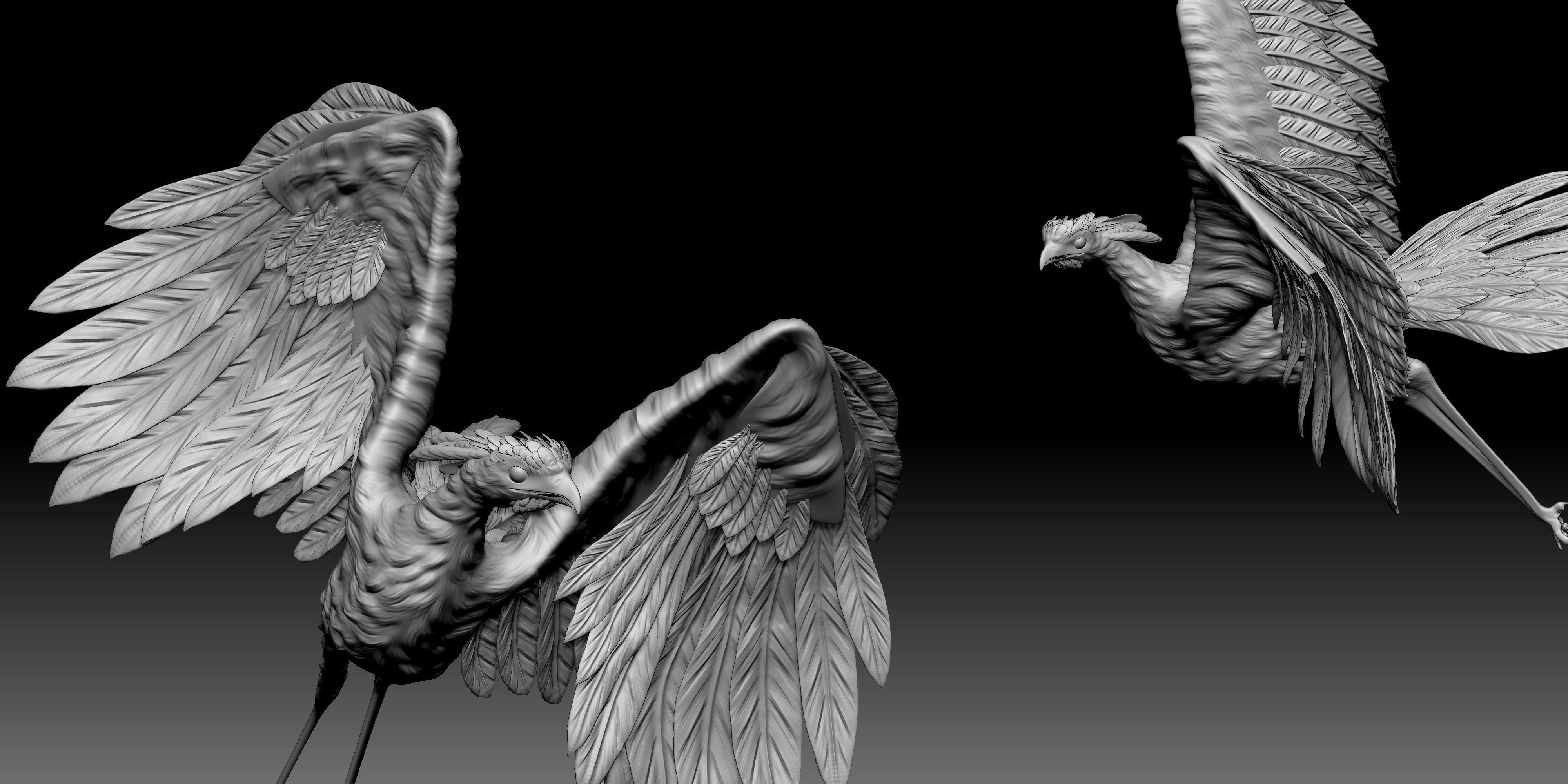 Secrectarybird 3D print model_1