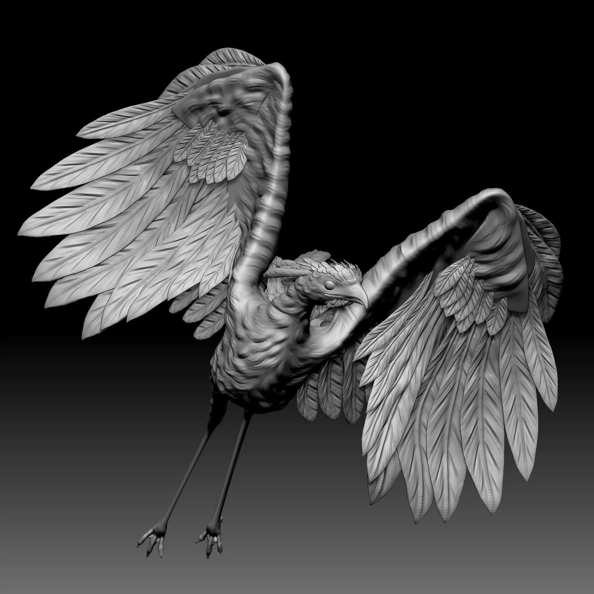 Secrectarybird 3D print model_0