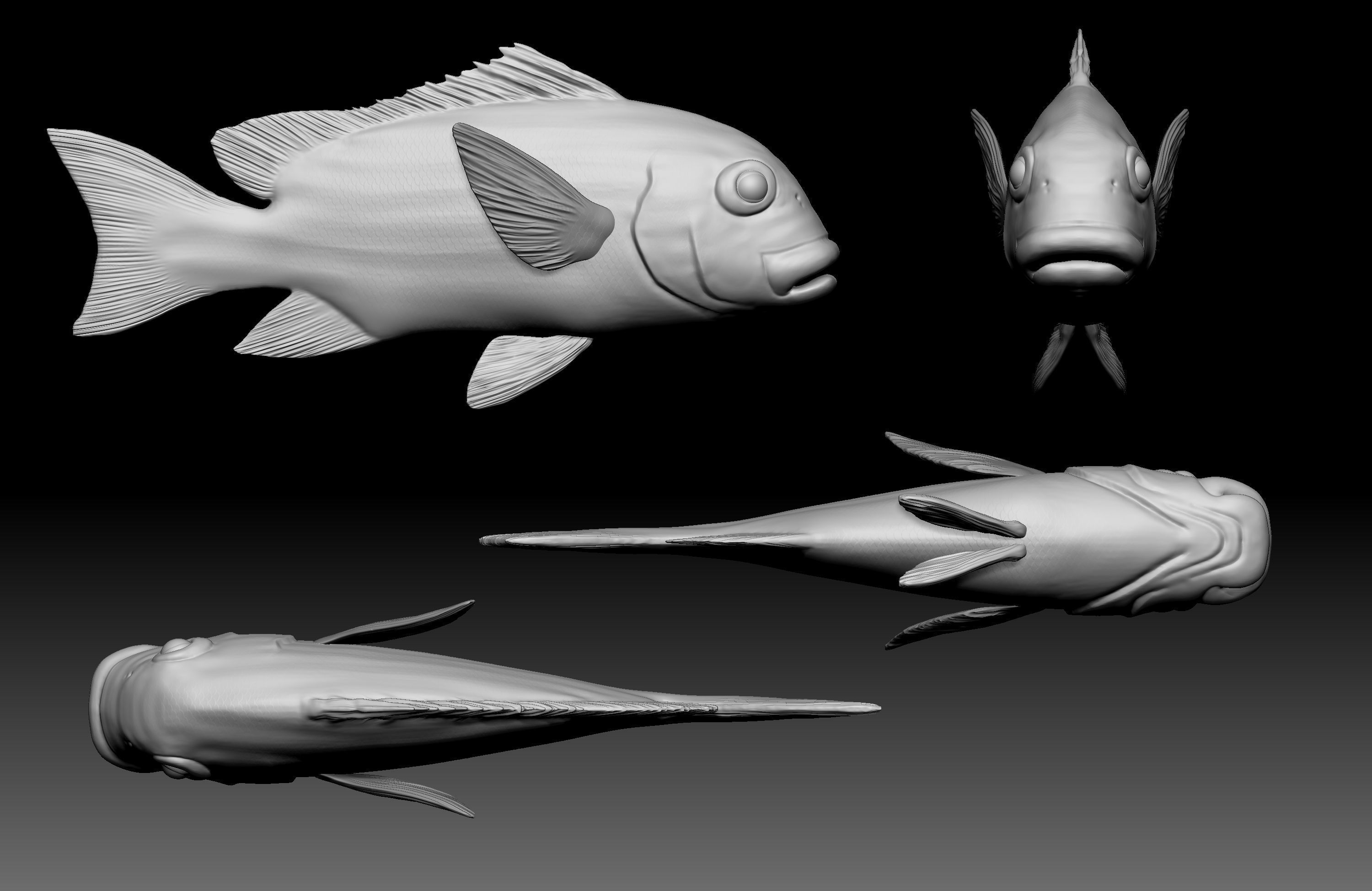 Sea fish 3D print model_5