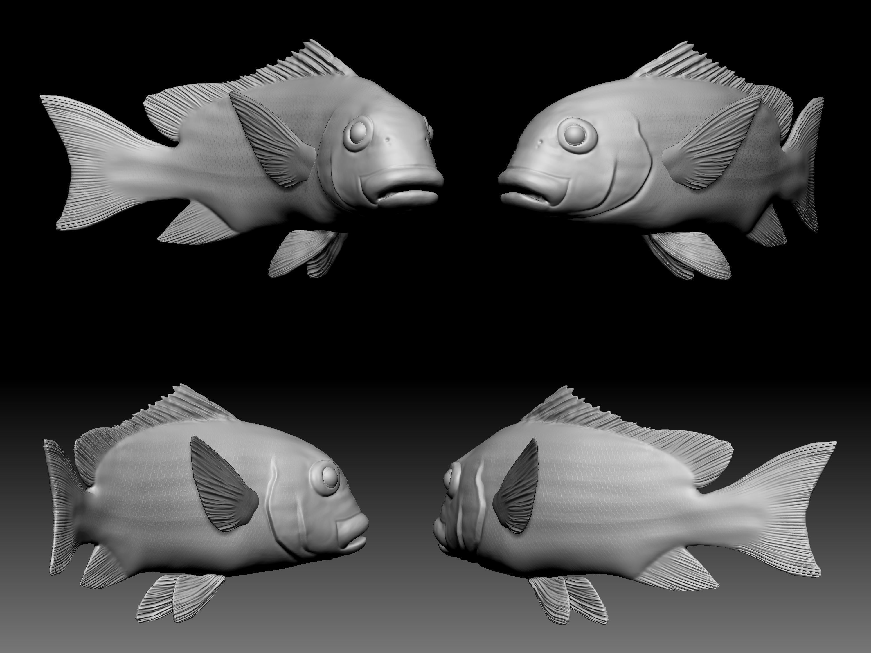 Sea fish 3D print model_6